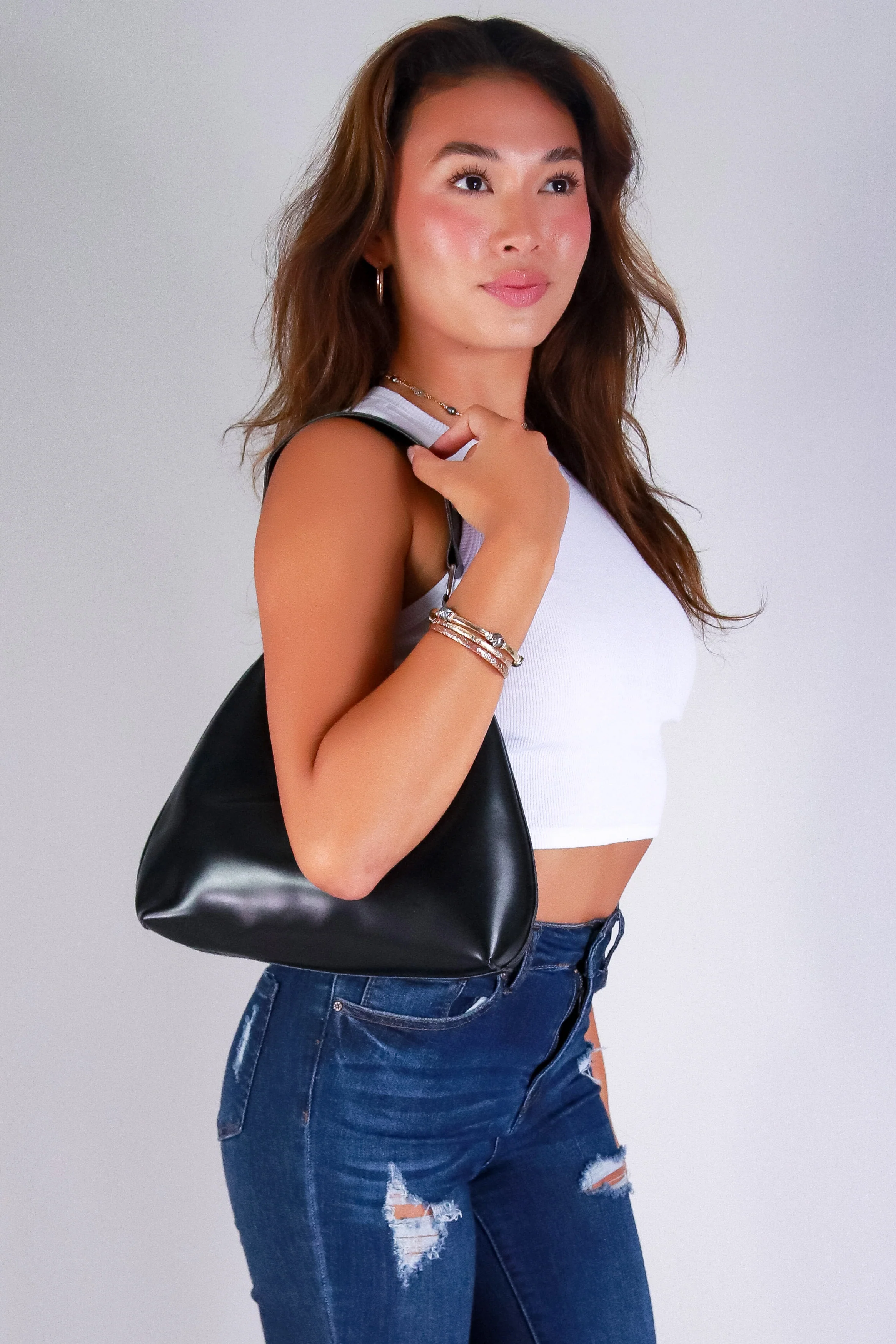 BASIC ZIP SHOULDER BAG - Image 2