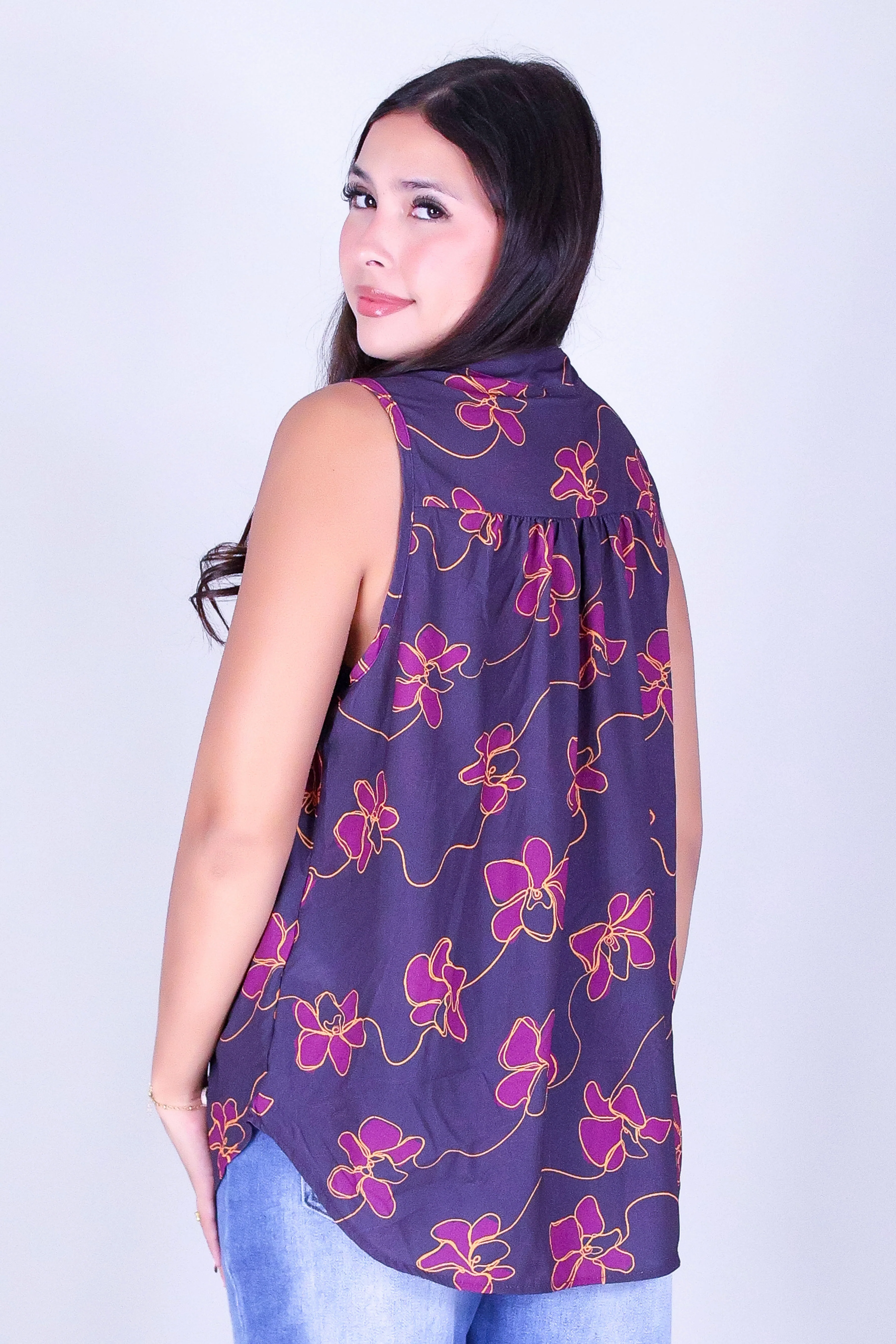 ORCHID LINE TANK BLOUSE - Image 4