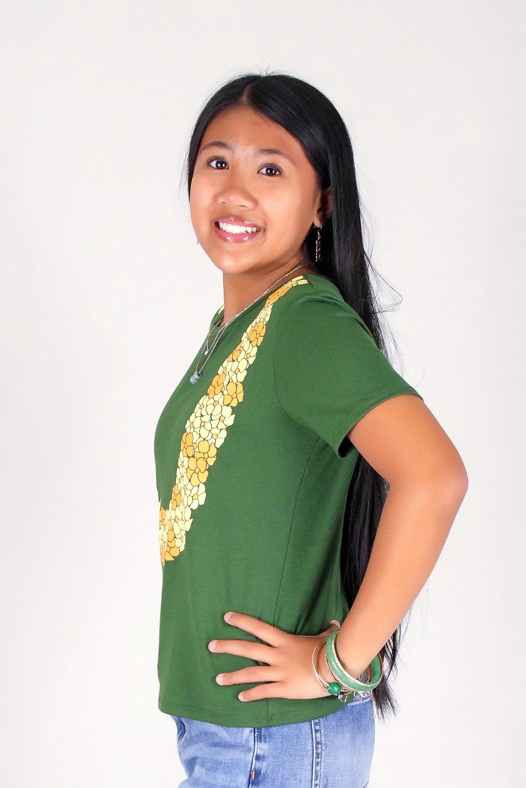CLUSTERED PUAKENIKENI LEI TEE | KIDS SIZE 2-16 - Image 3