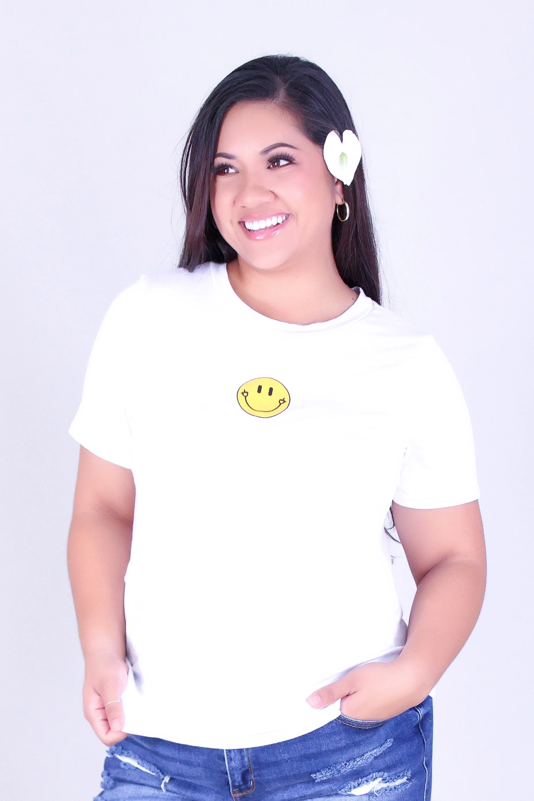SMILEY FACE SCREEN TEE - Image 2