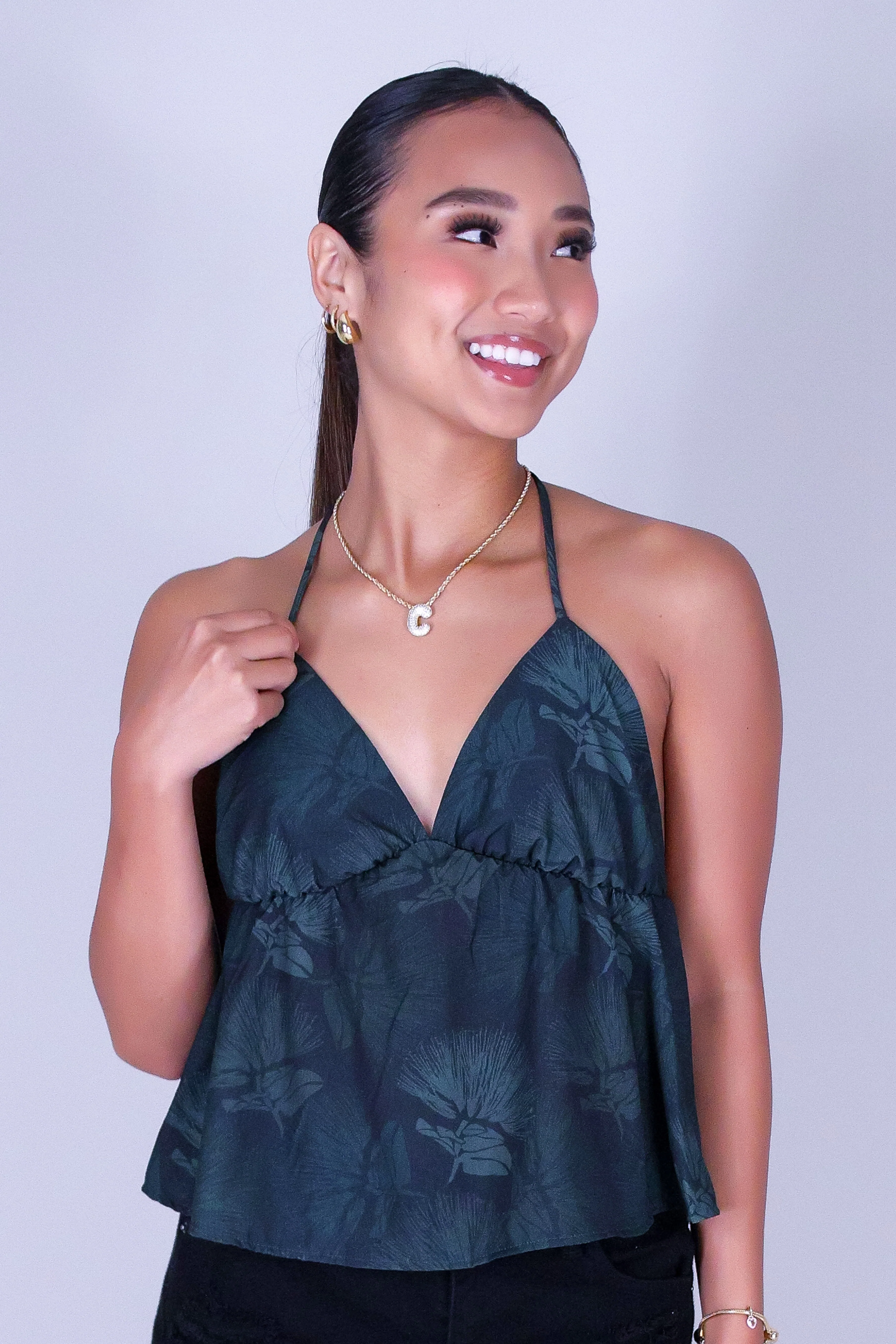 OHIA HALTER BABY DOLL TOP - Image 2