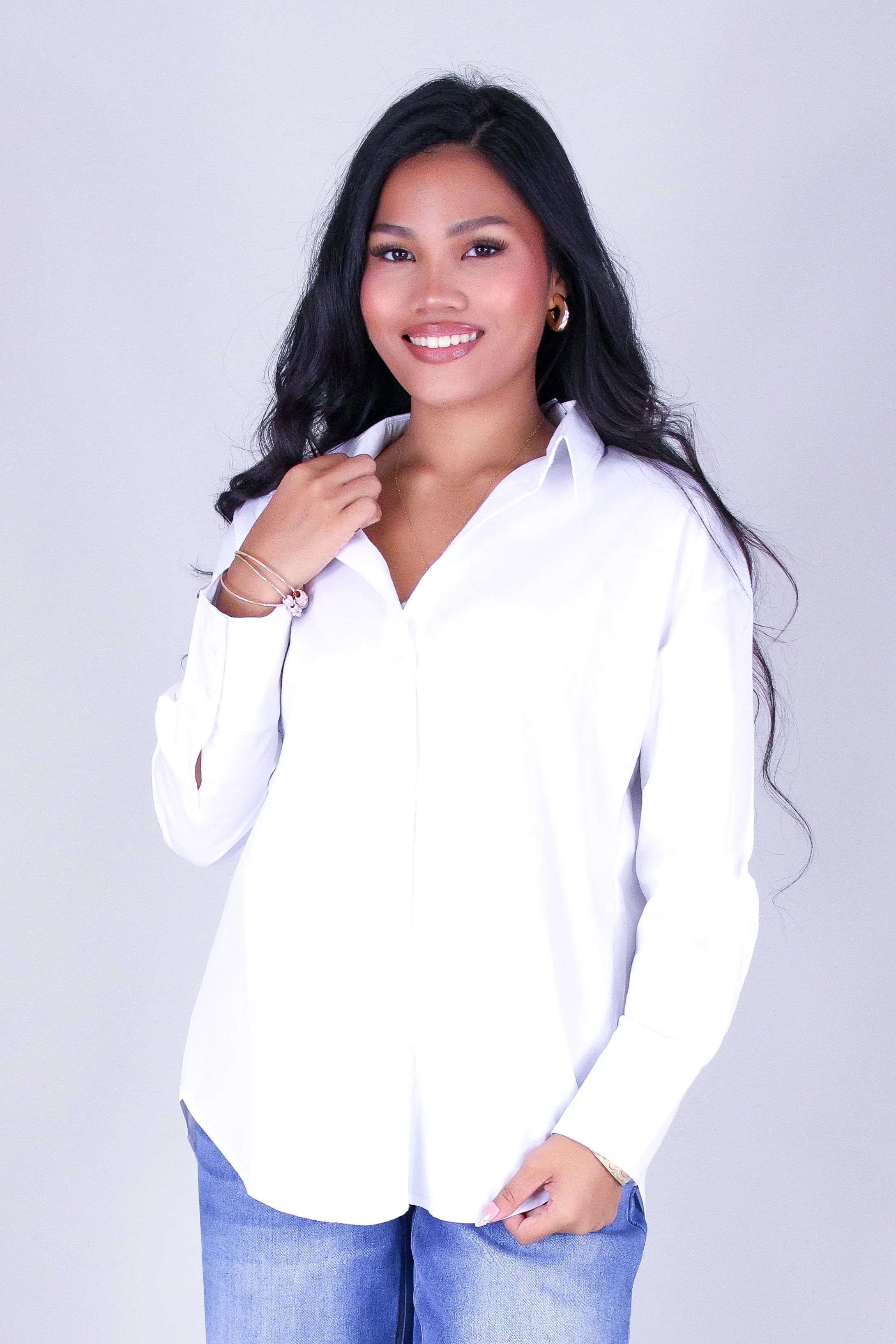 CLEAN CUT BUTTON UP TOP - Image 2