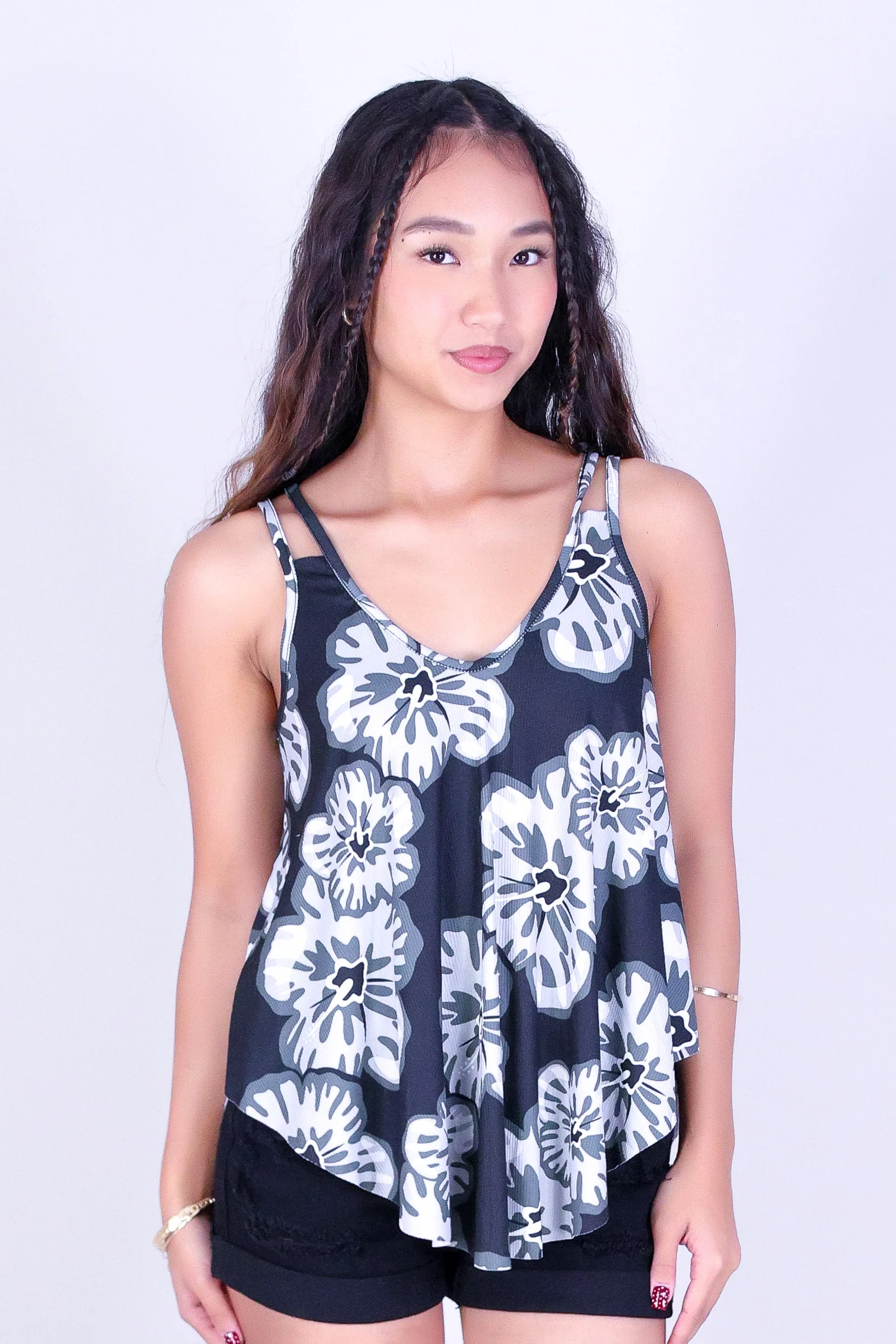 WATERCOLOR HIBISCUS TANK TOP - Image 2