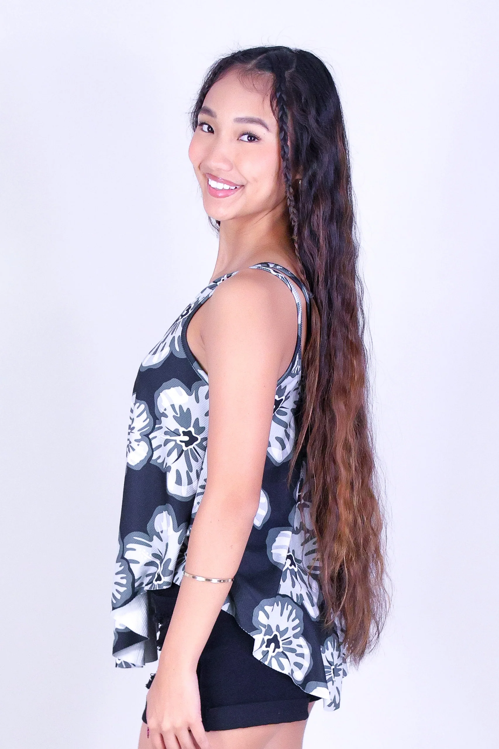 WATERCOLOR HIBISCUS TANK TOP - Image 3