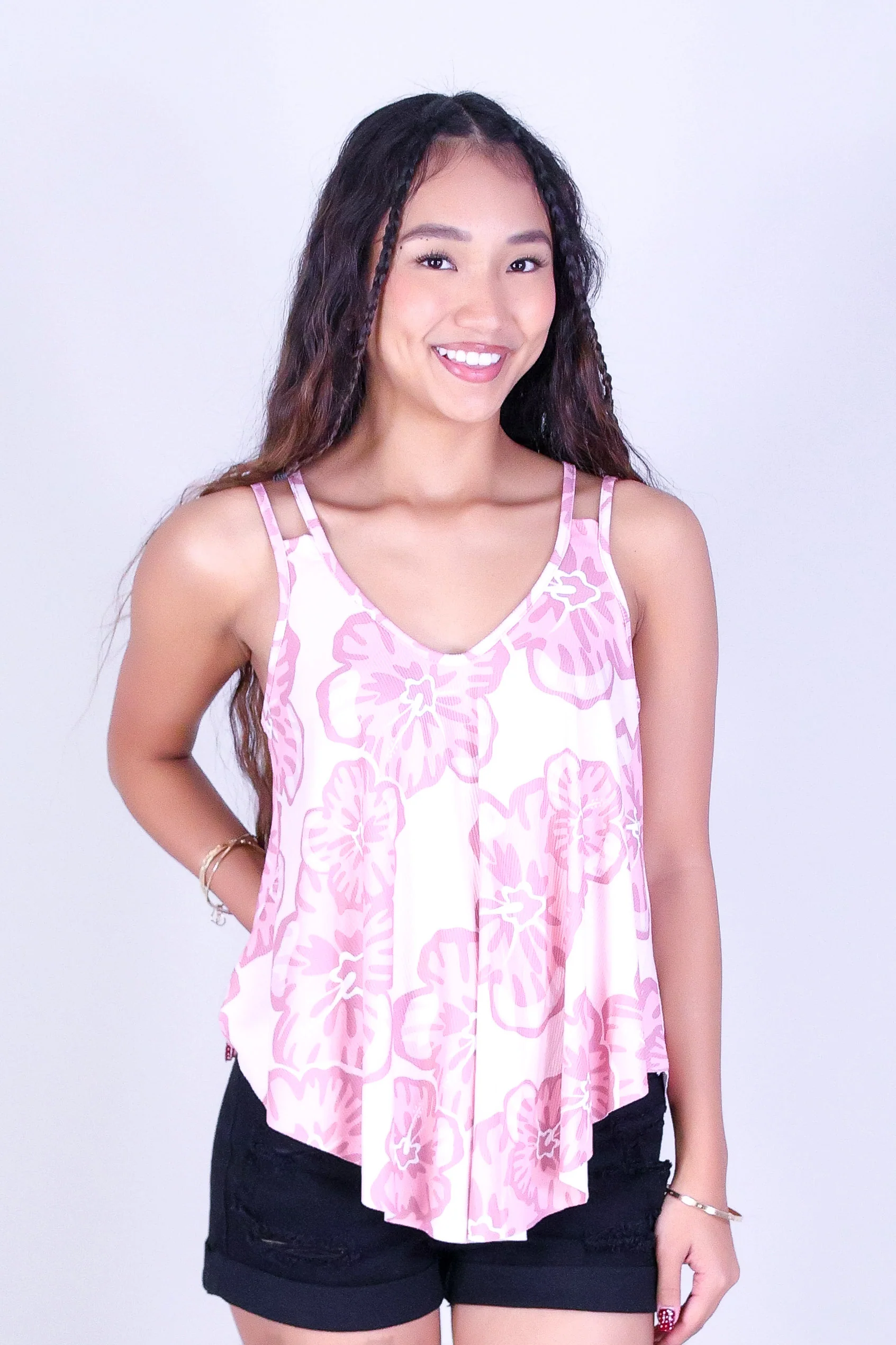 WATERCOLOR HIBISCUS TANK TOP - Image 2