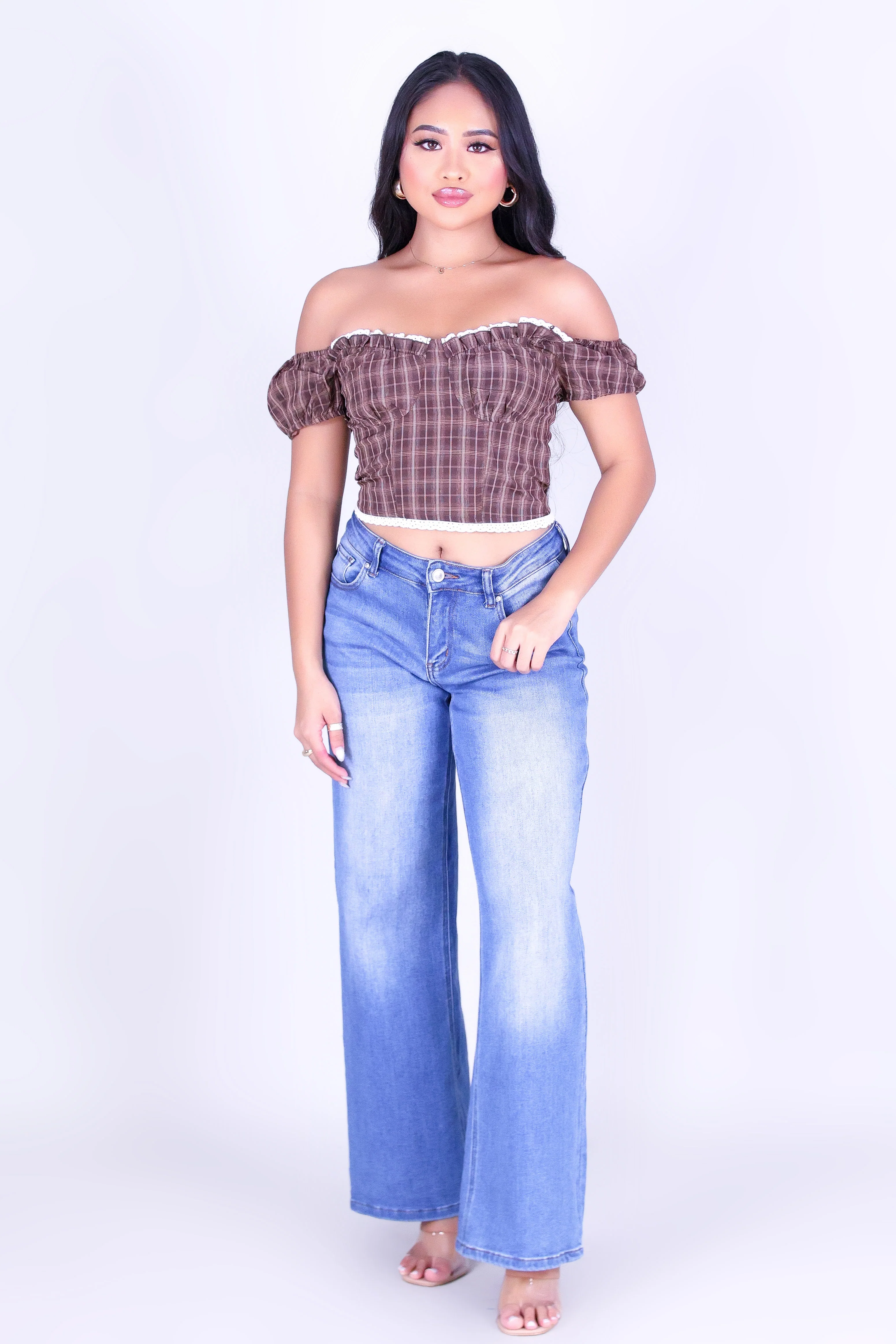 SOFT PLAID TOP