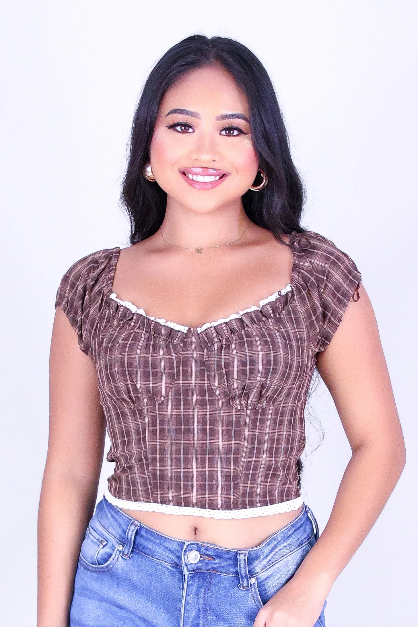 SOFT PLAID TOP - Image 2