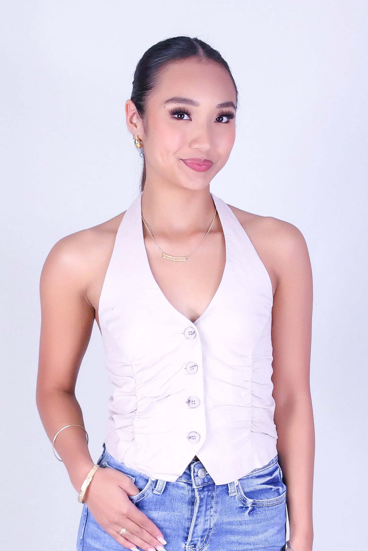 DESIRE HALTER VEST TOP - Image 2