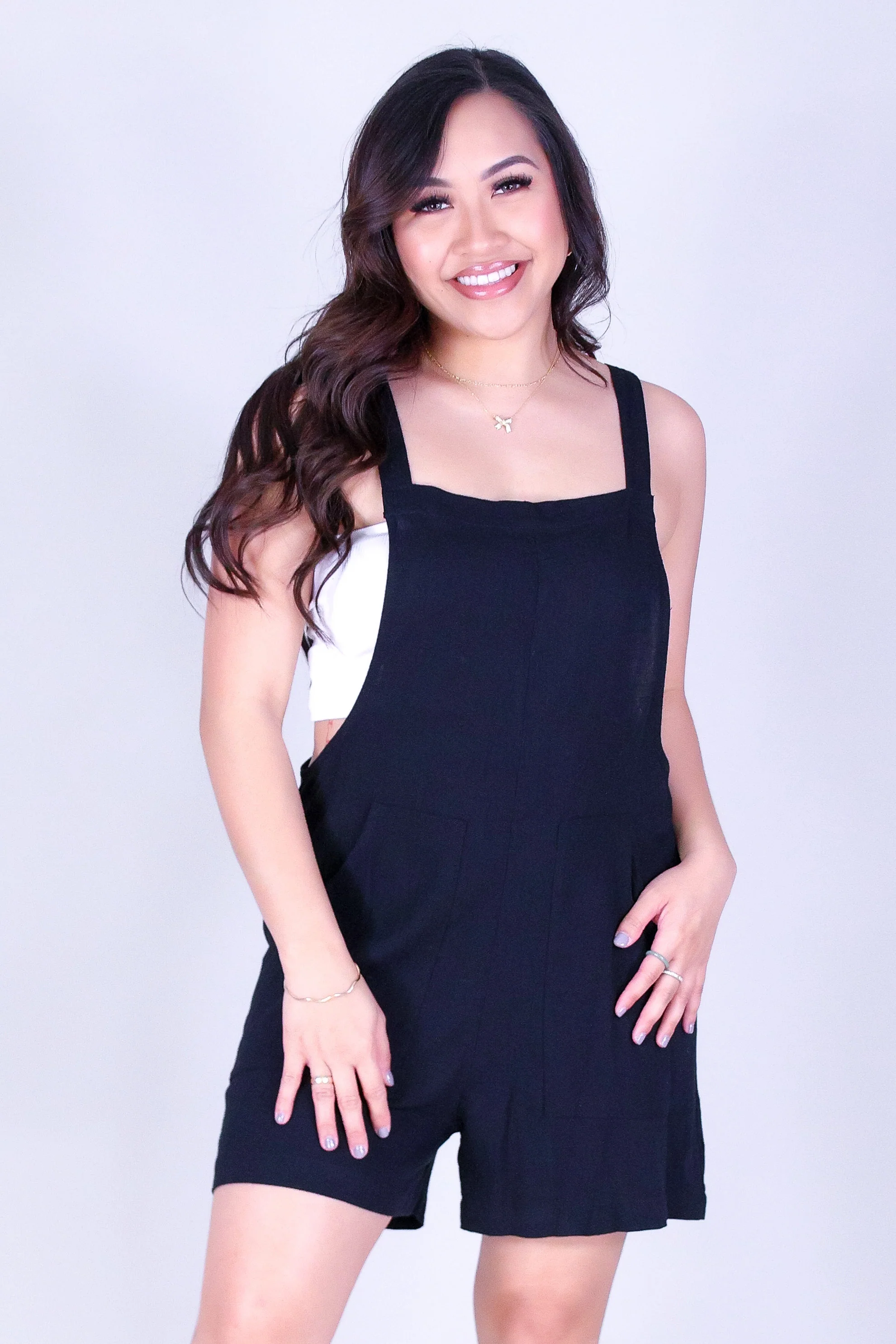 FLIRTY DAY OVERALL ROMPER - Image 2