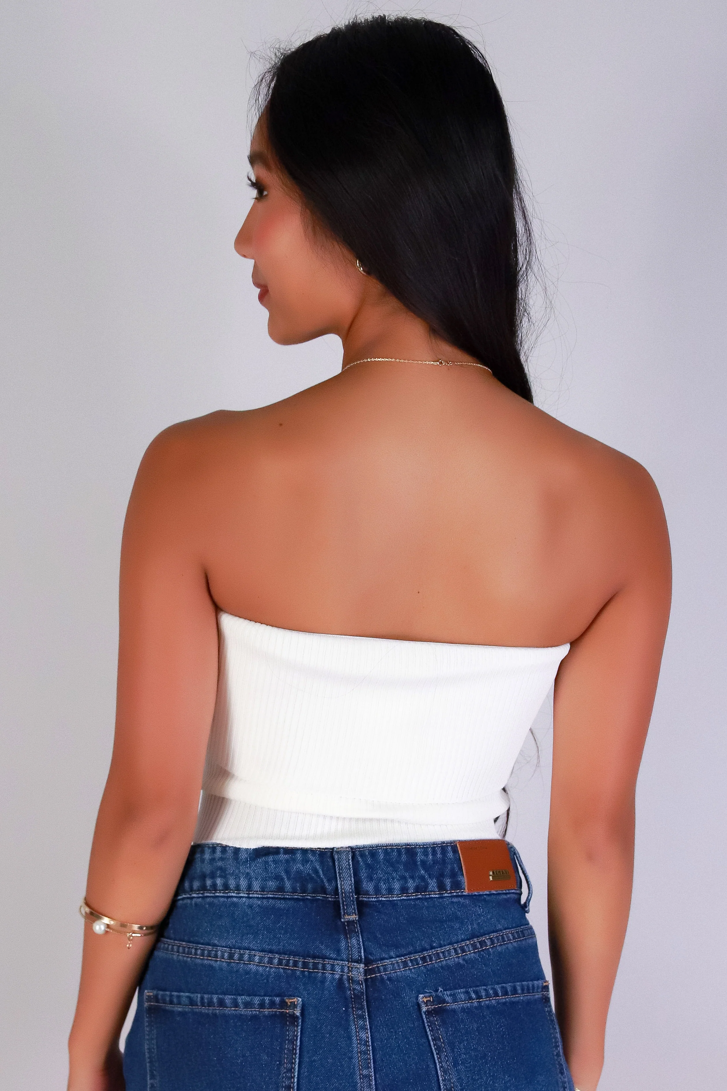 THE FOLD SWEATER TUBE TOP - Image 3