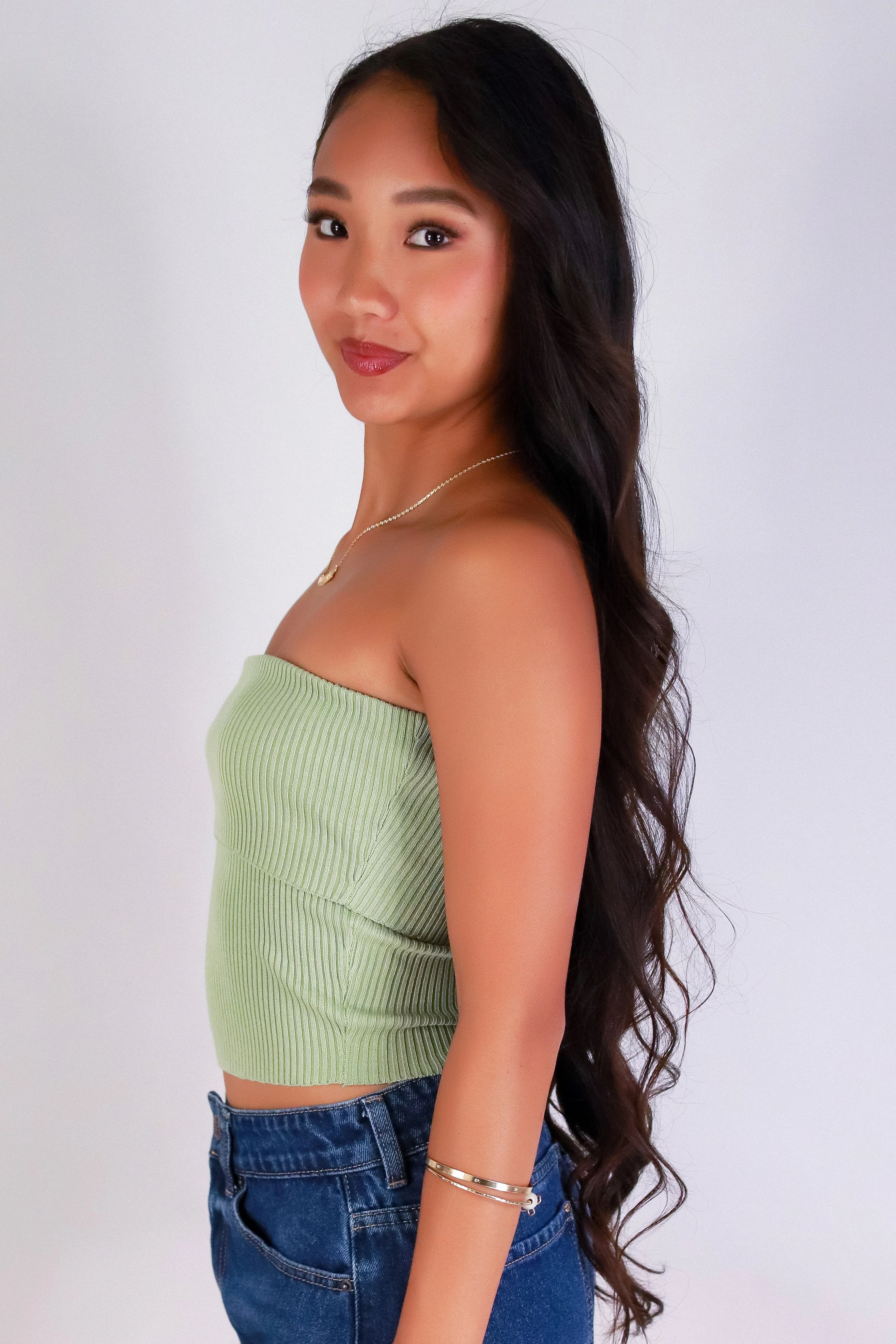 THE FOLD SWEATER TUBE TOP - Image 2