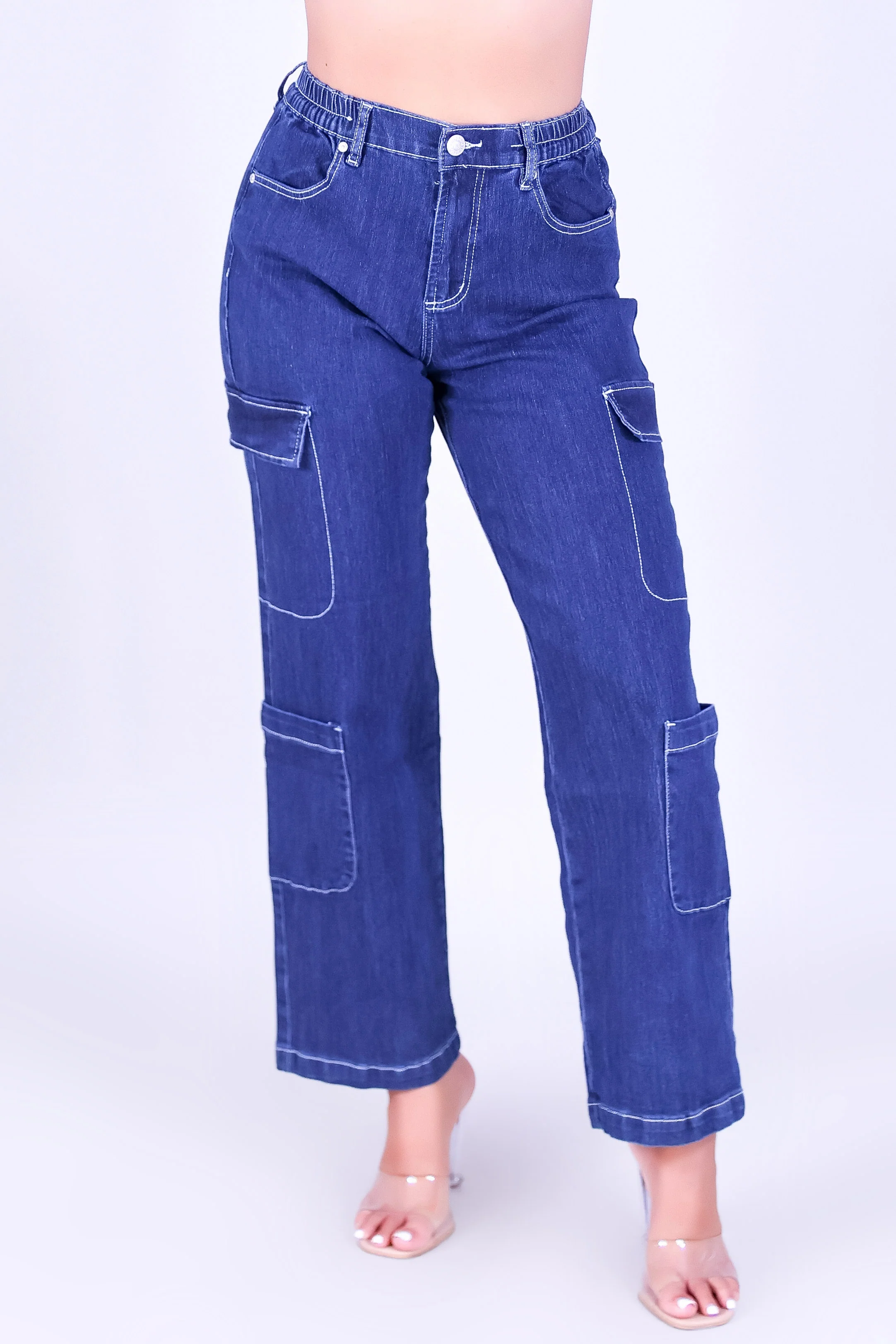 PRETTY POCKETS CARGO JEANS - Image 2