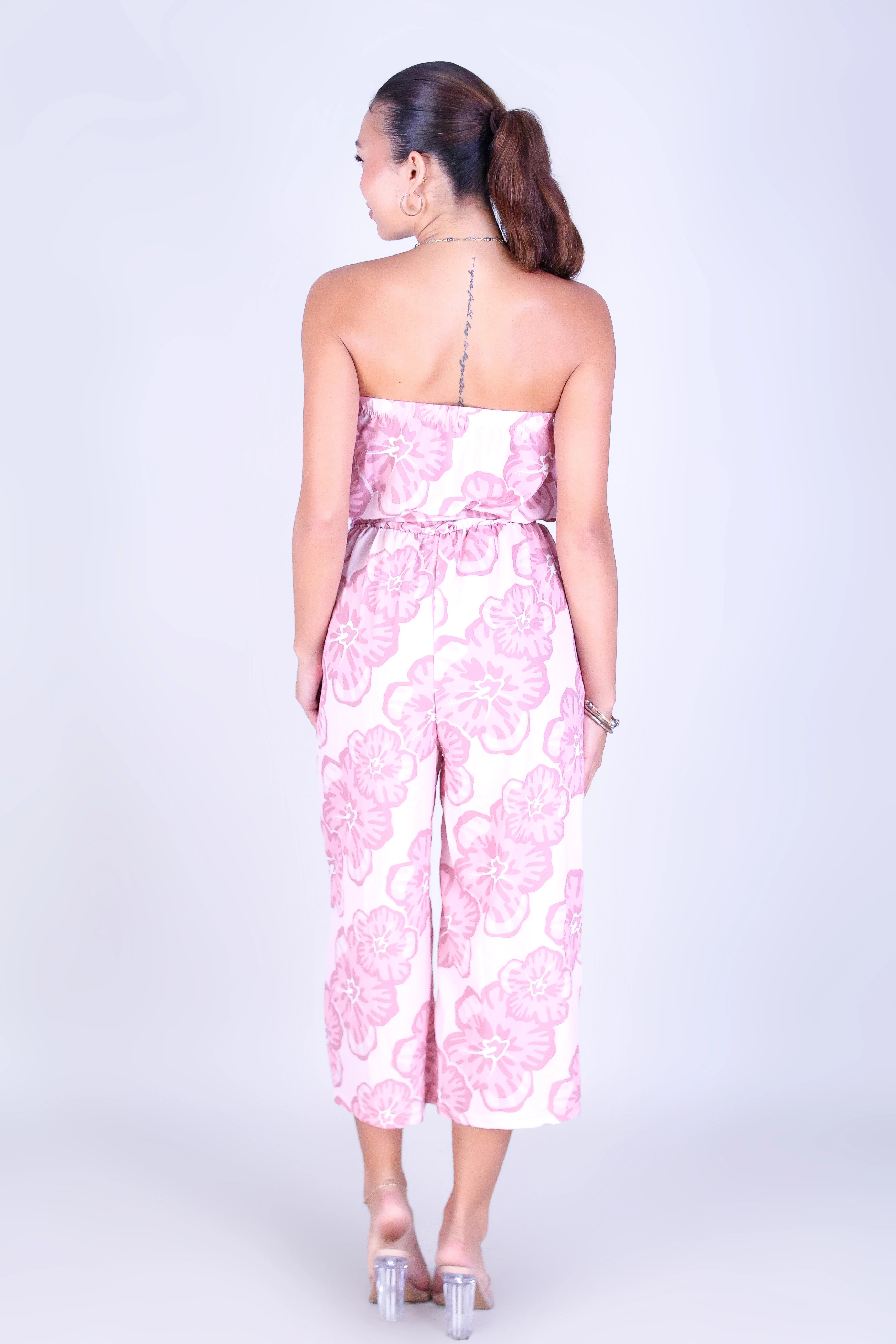 WATERCOLOR HIBISCUS TUBE JUMPSUIT - Image 3