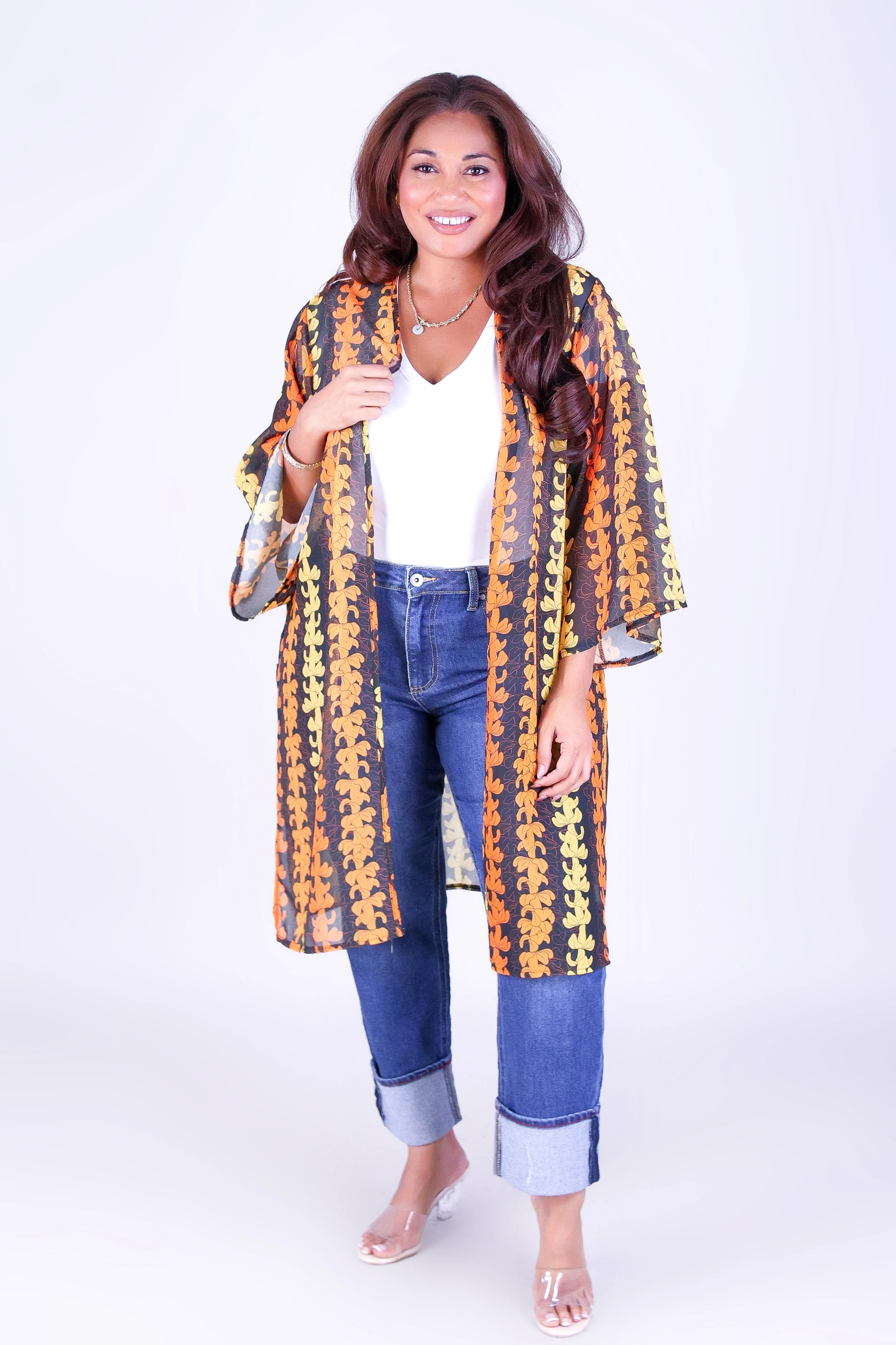 PUAKENIKENI OUTLINE CHIFFON CARDIGAN - Image 2