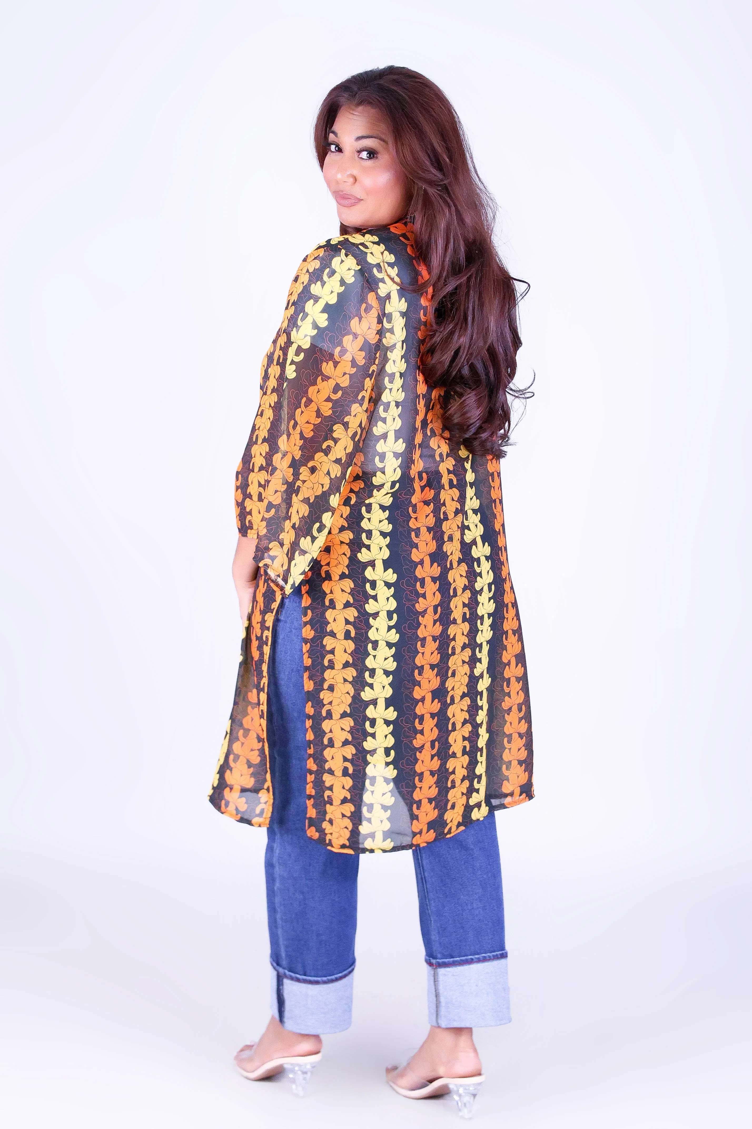 PUAKENIKENI OUTLINE CHIFFON CARDIGAN - Image 3