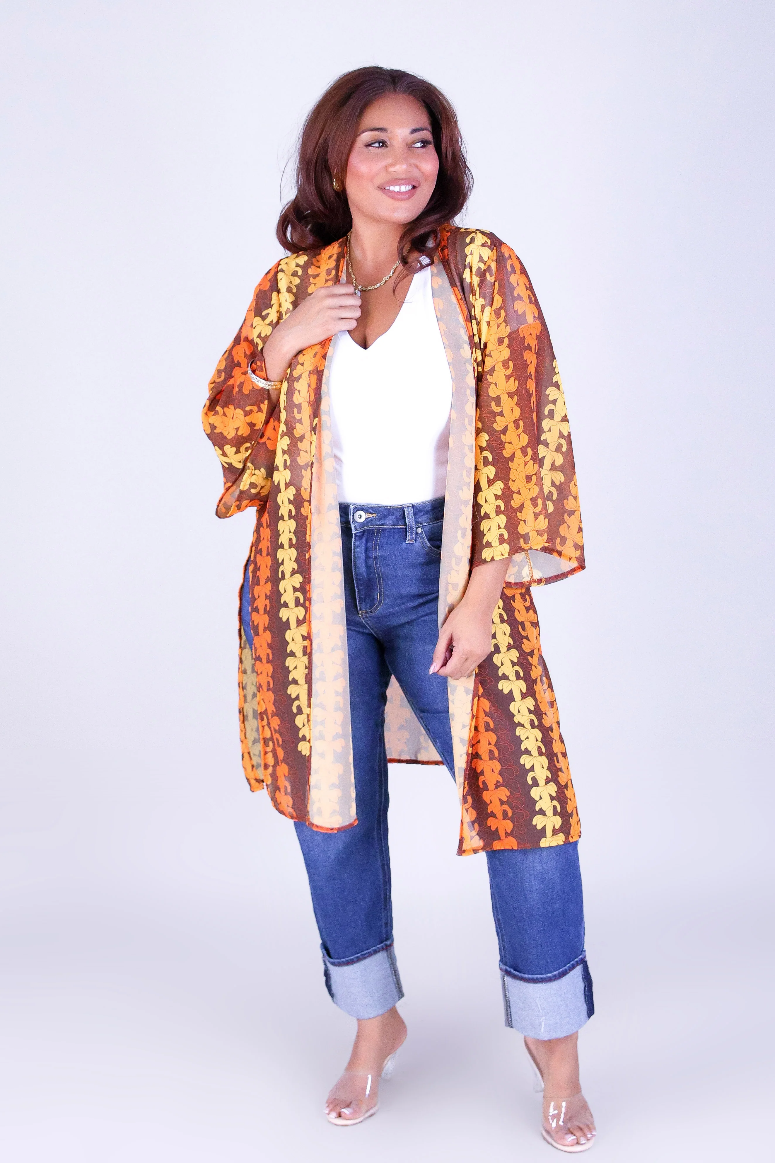 PUAKENIKENI OUTLINE CHIFFON CARDIGAN - Image 2