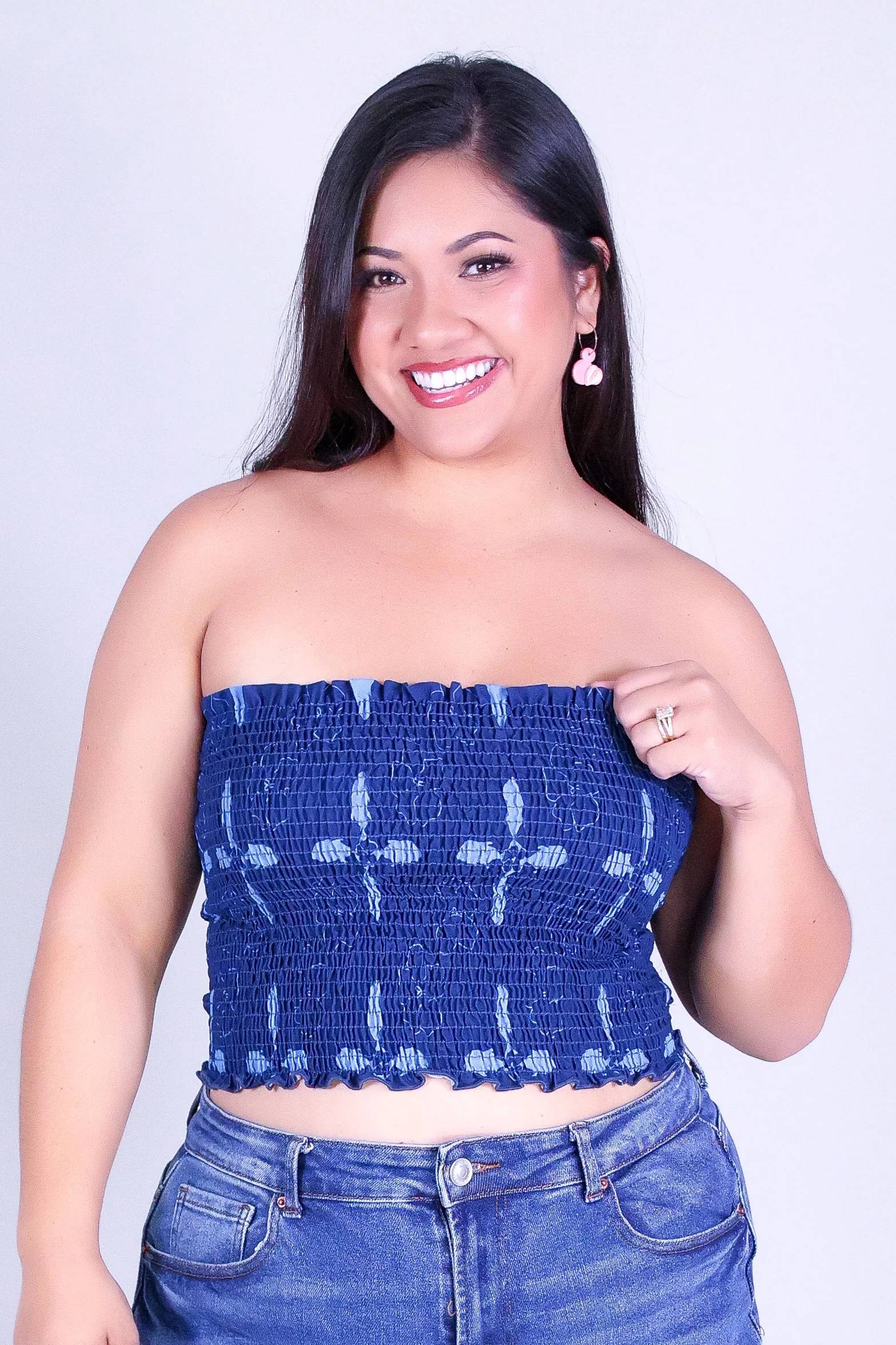 ULUA QUILT SMOCKED TUBE TOP - Image 2