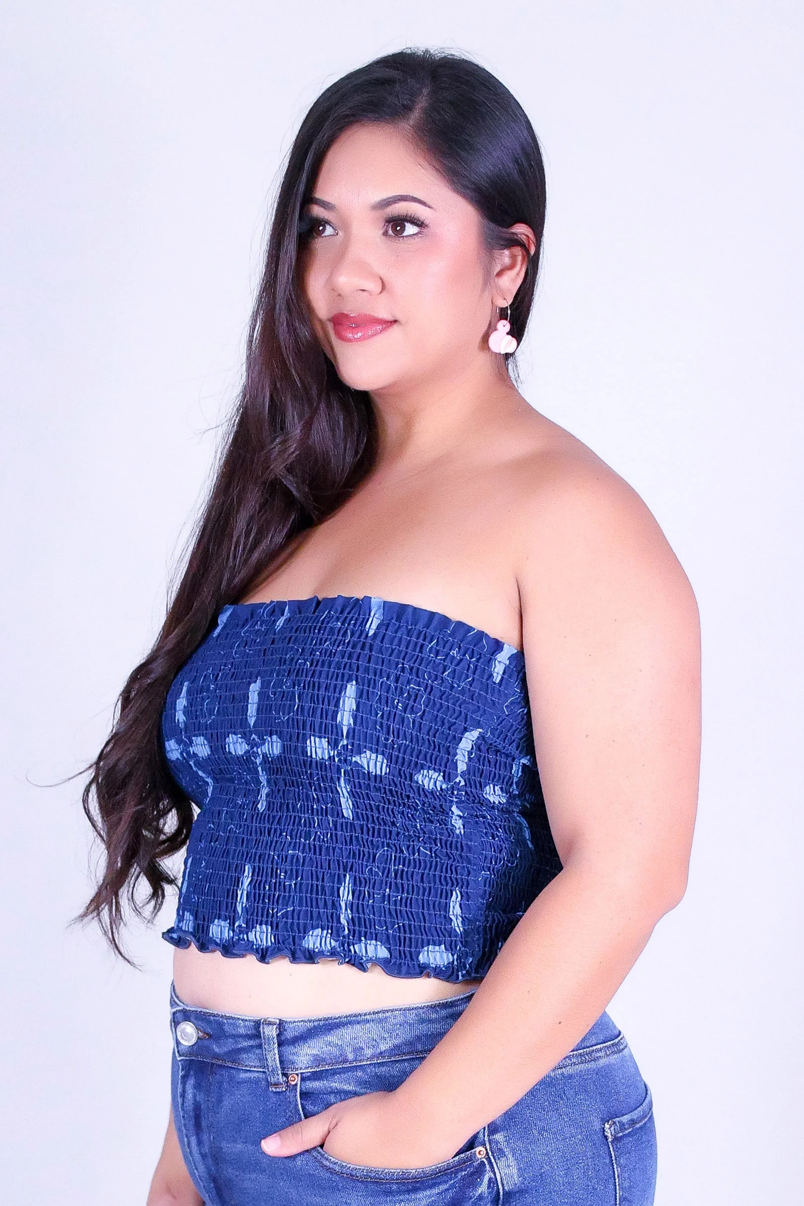 ULUA QUILT SMOCKED TUBE TOP - Image 3