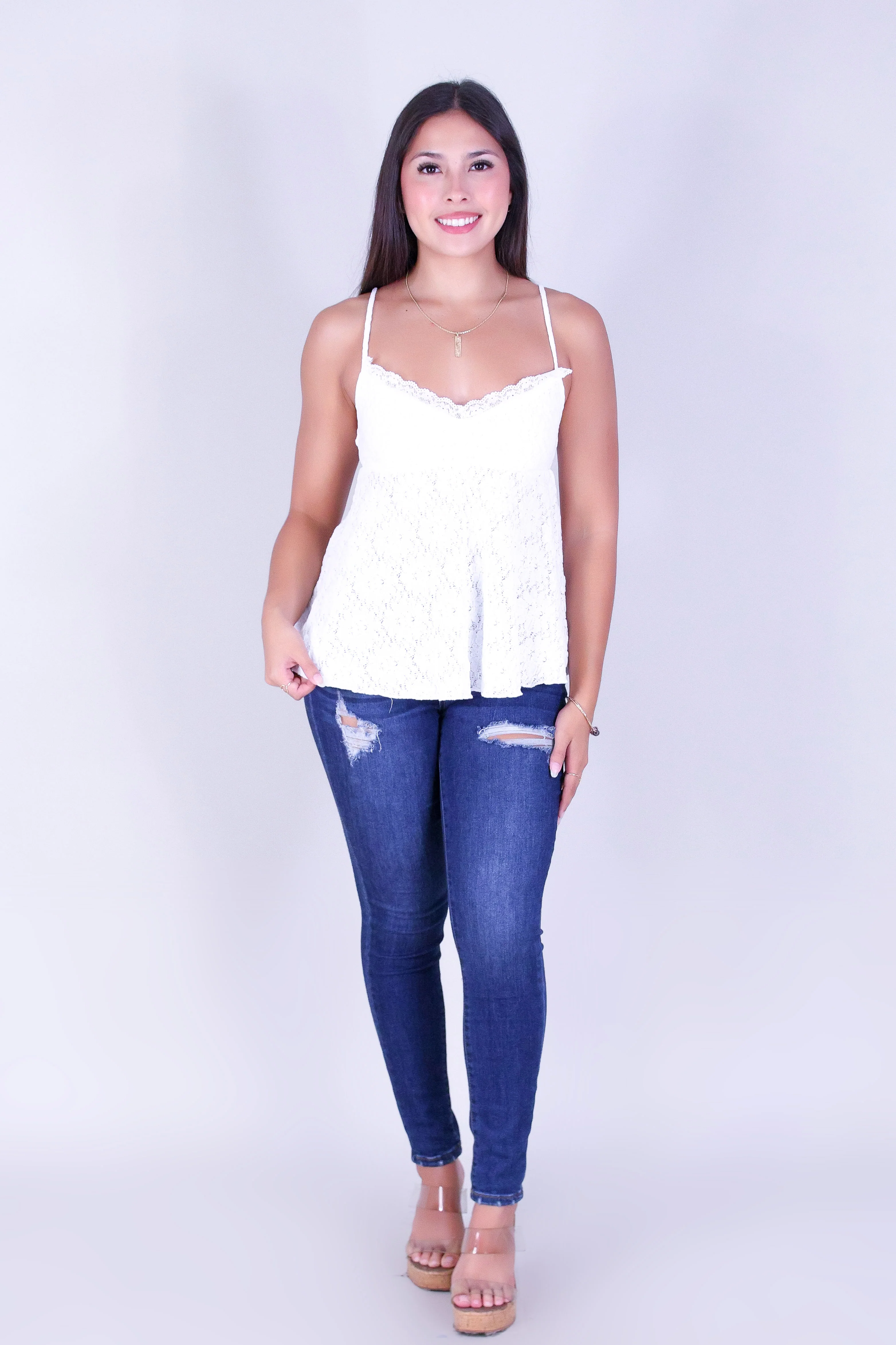 RUFFLE ROSE BABYDOLL TOP