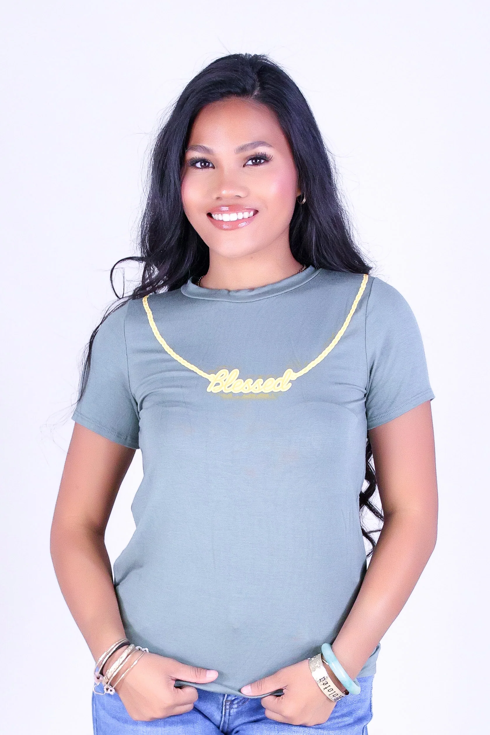 BLESSED NECKLACE TEE - Image 2