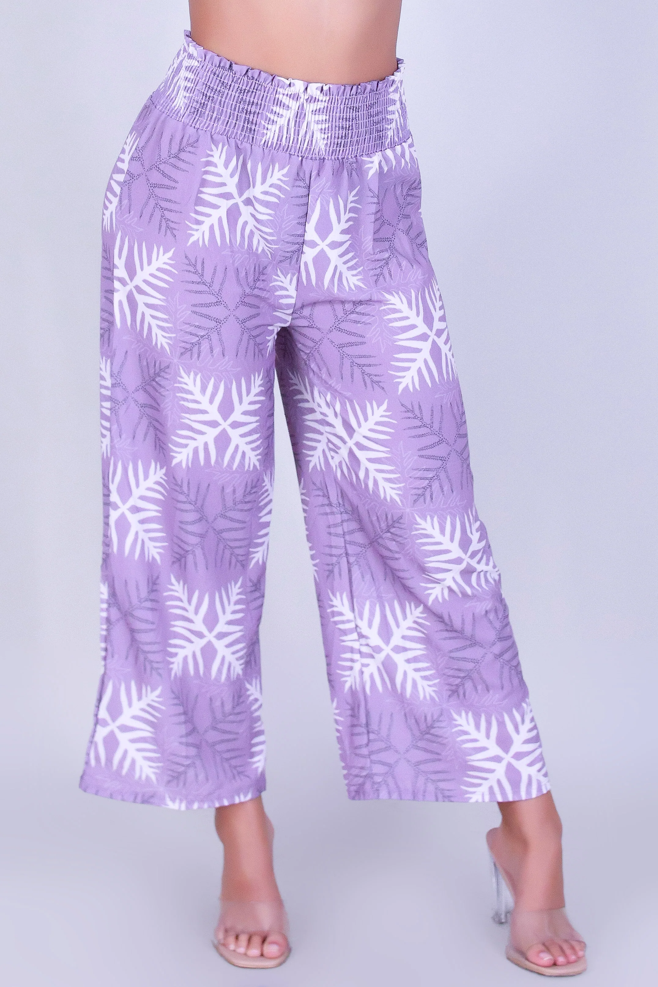 LAUAE QUILT SMOCKED WAIST PANTS - Image 2