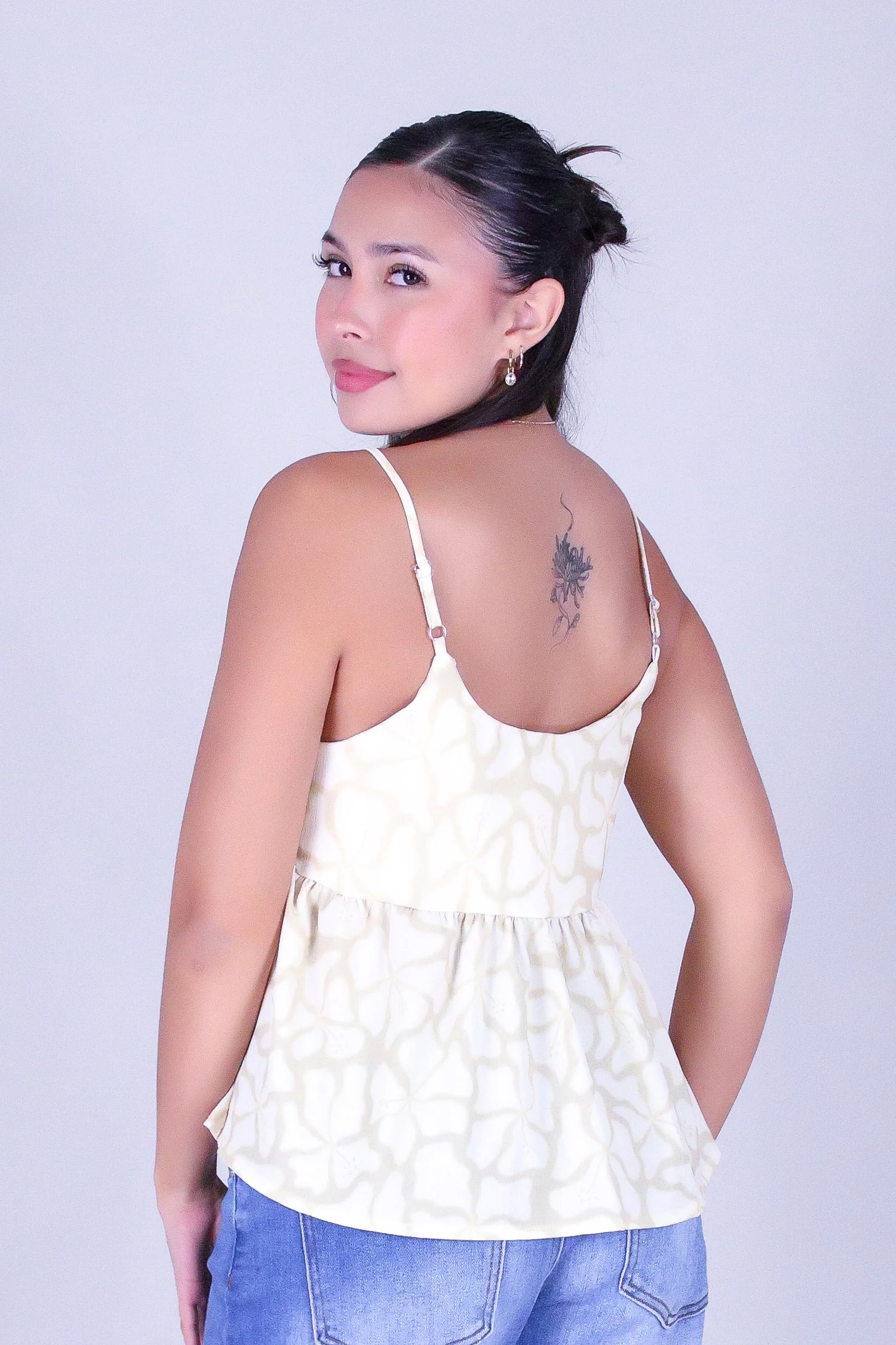 WAVY HIBISCUS BABYDOLL TOP - Image 4
