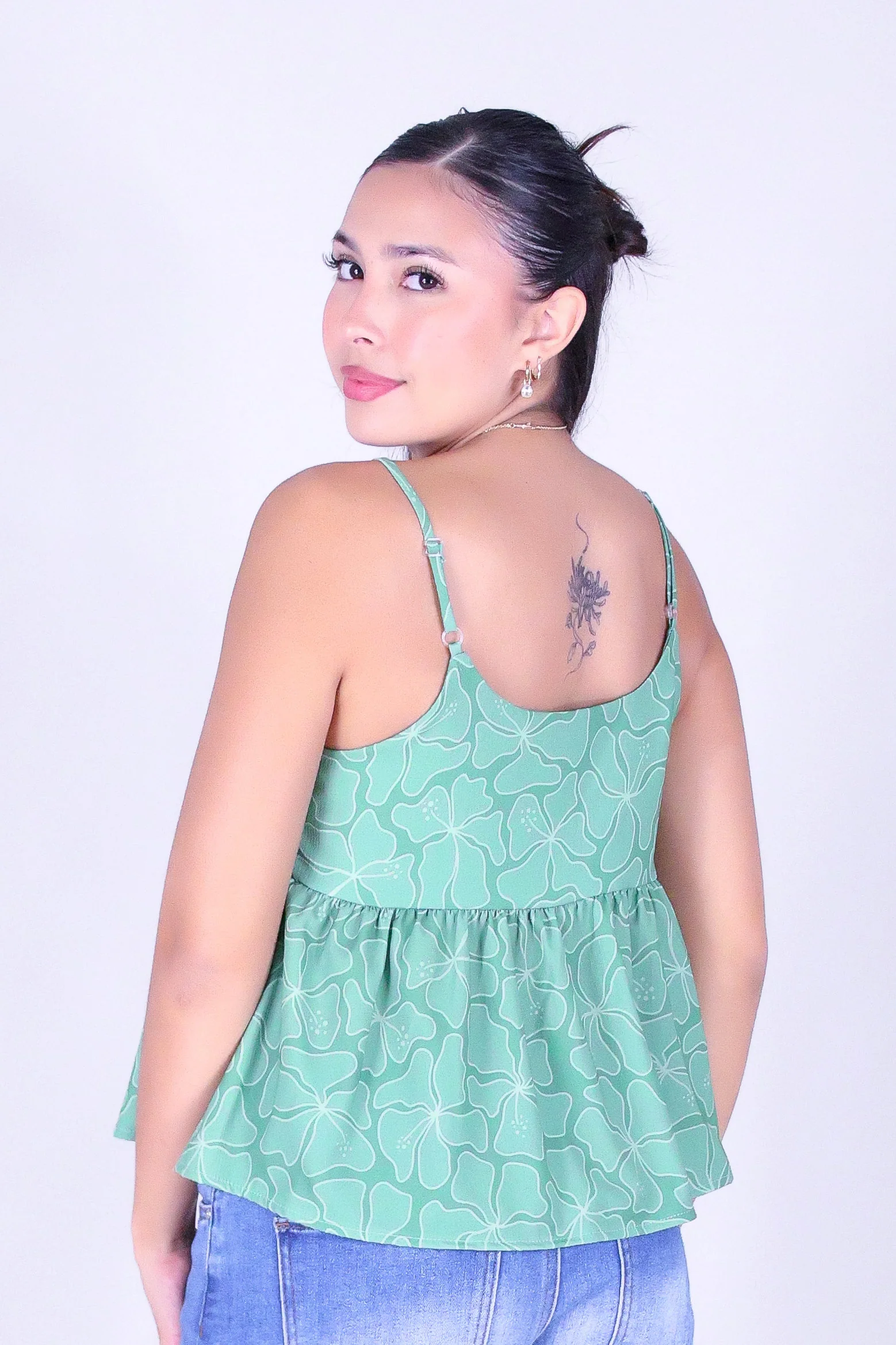 WAVY HIBISCUS BABYDOLL TOP - Image 4