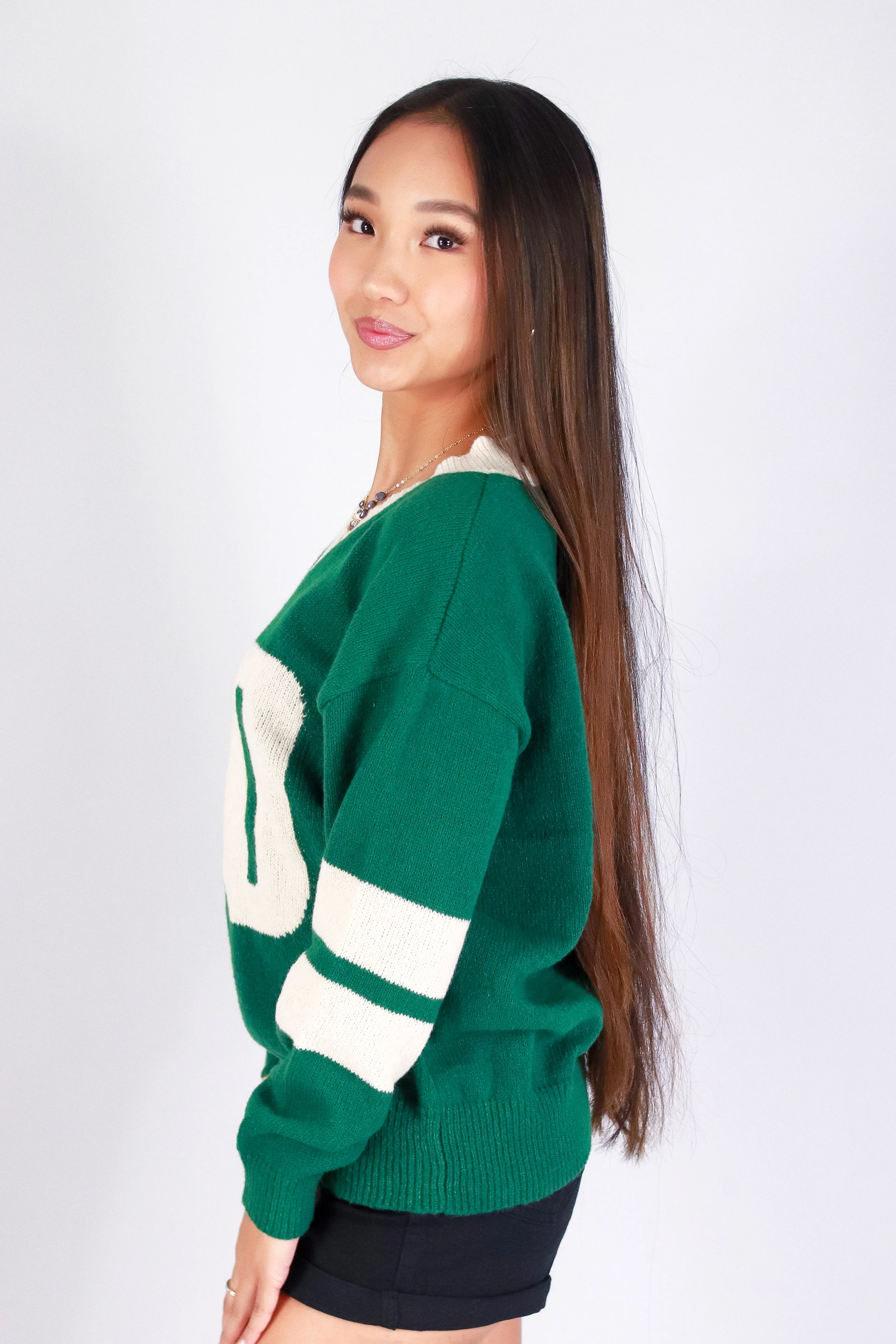 COLLEGE CUTIE VARSITY SWEATER - Image 3