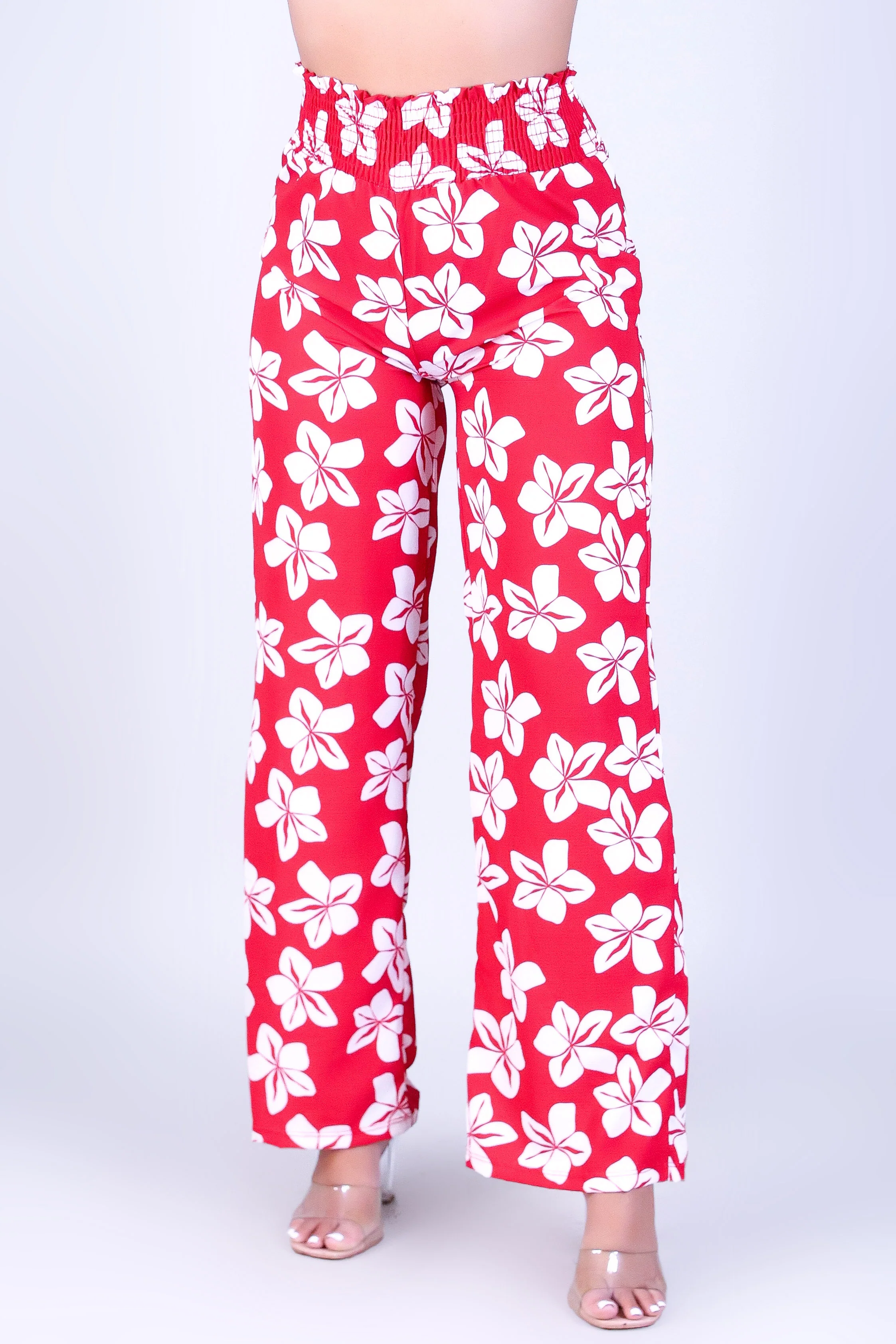 PLUMERIA SMOCKED WAIST PANTS - Image 2