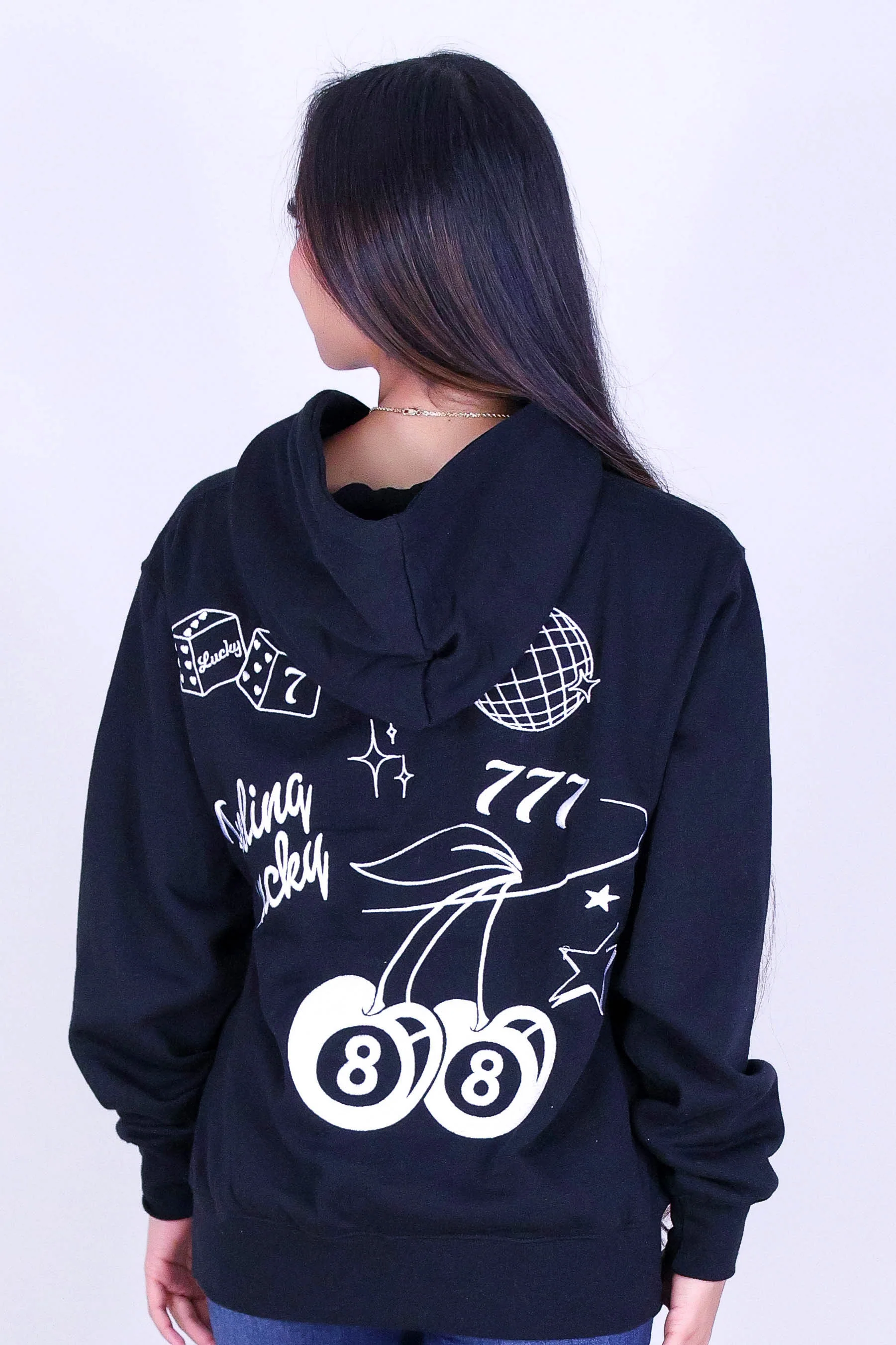 CHERRY EMBROIDERED HOODIE - Image 4