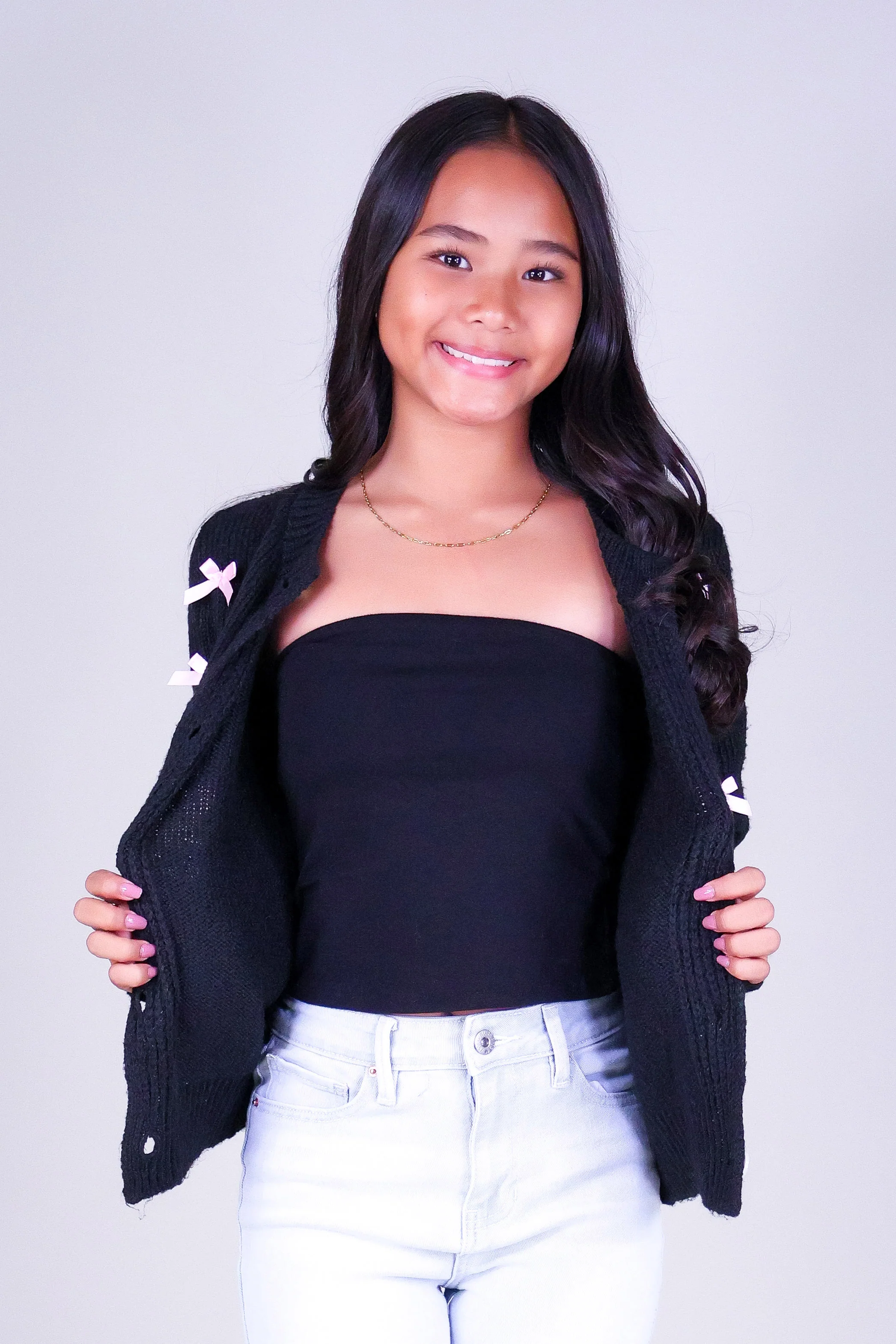 DARLING BOW CARDIGAN | KIDS SIZE 2-16 - Image 2