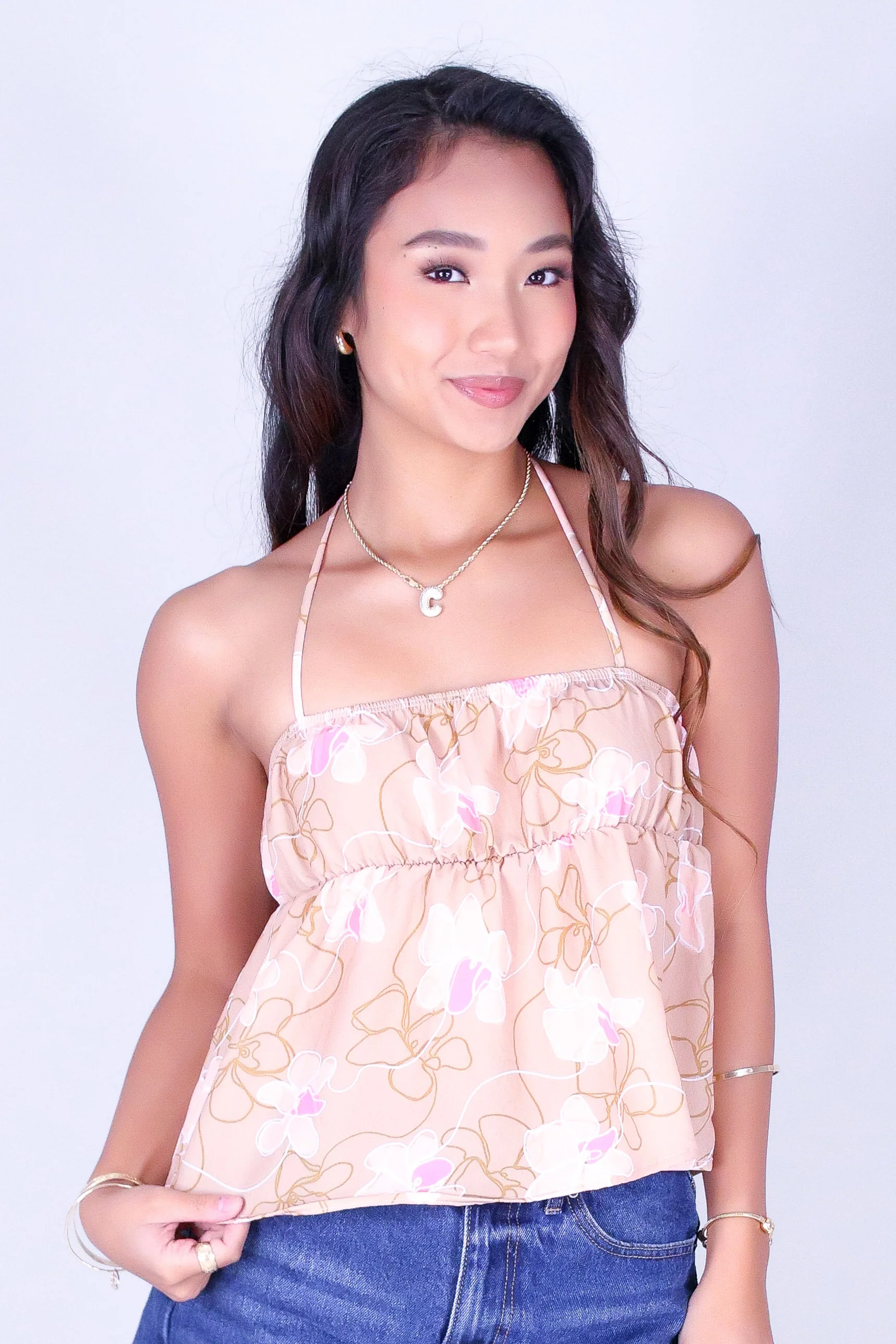 ORCHID LINE HALTER TOP - Image 2