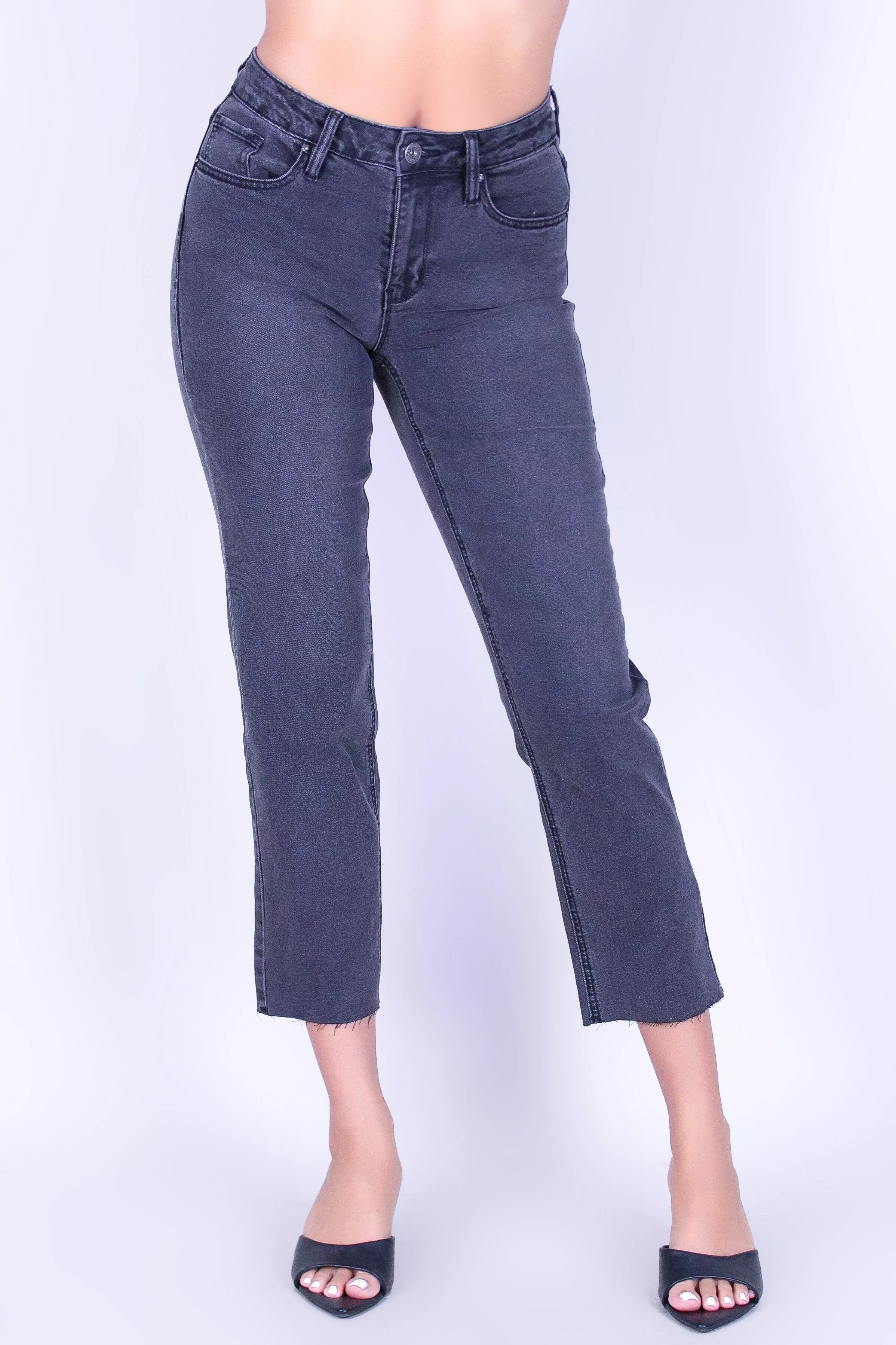 VINTAGE CROP DENIM JEANS - Image 2