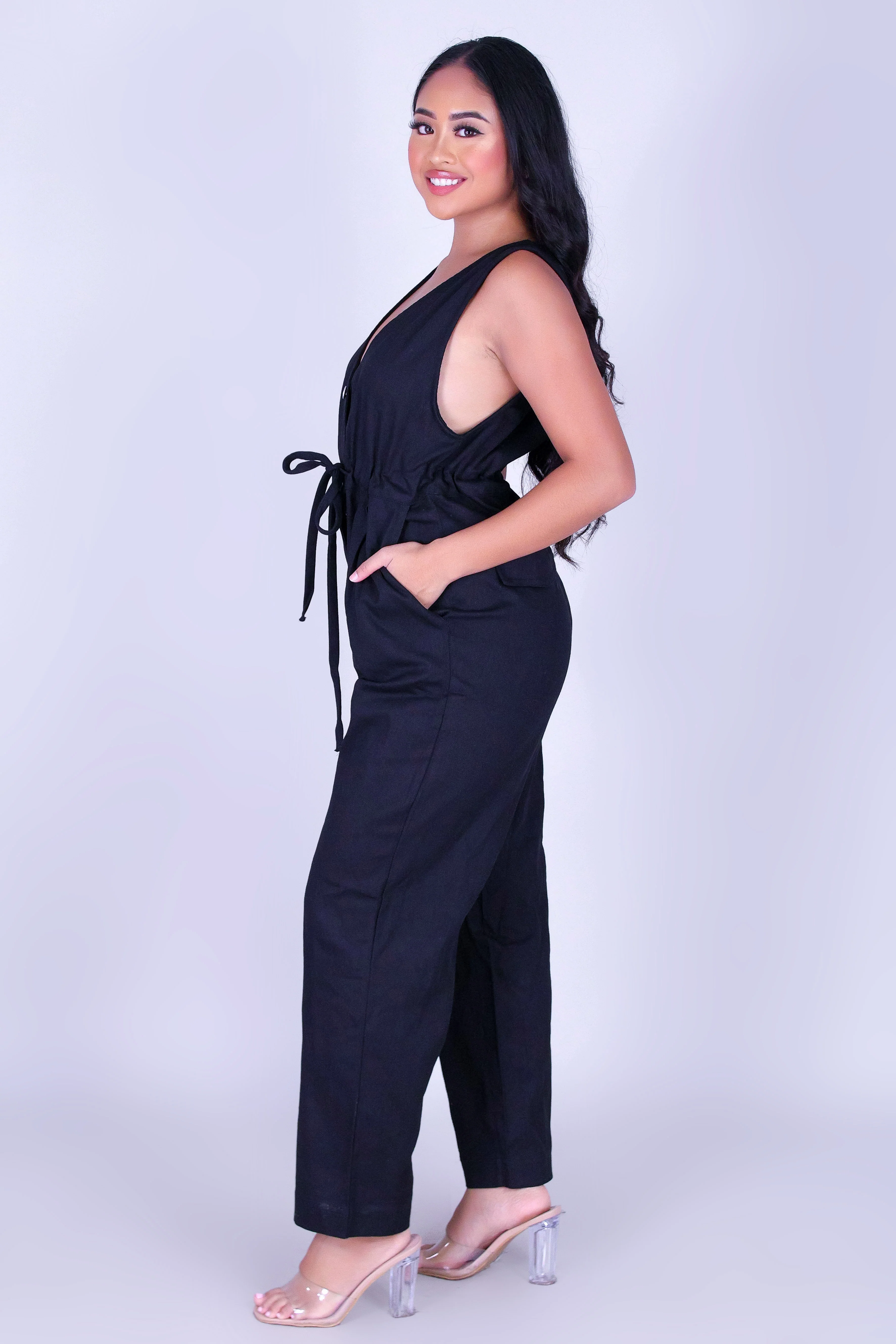 DOWNTOWN GIRL WIDE LEG JUMPSUIT - Image 2