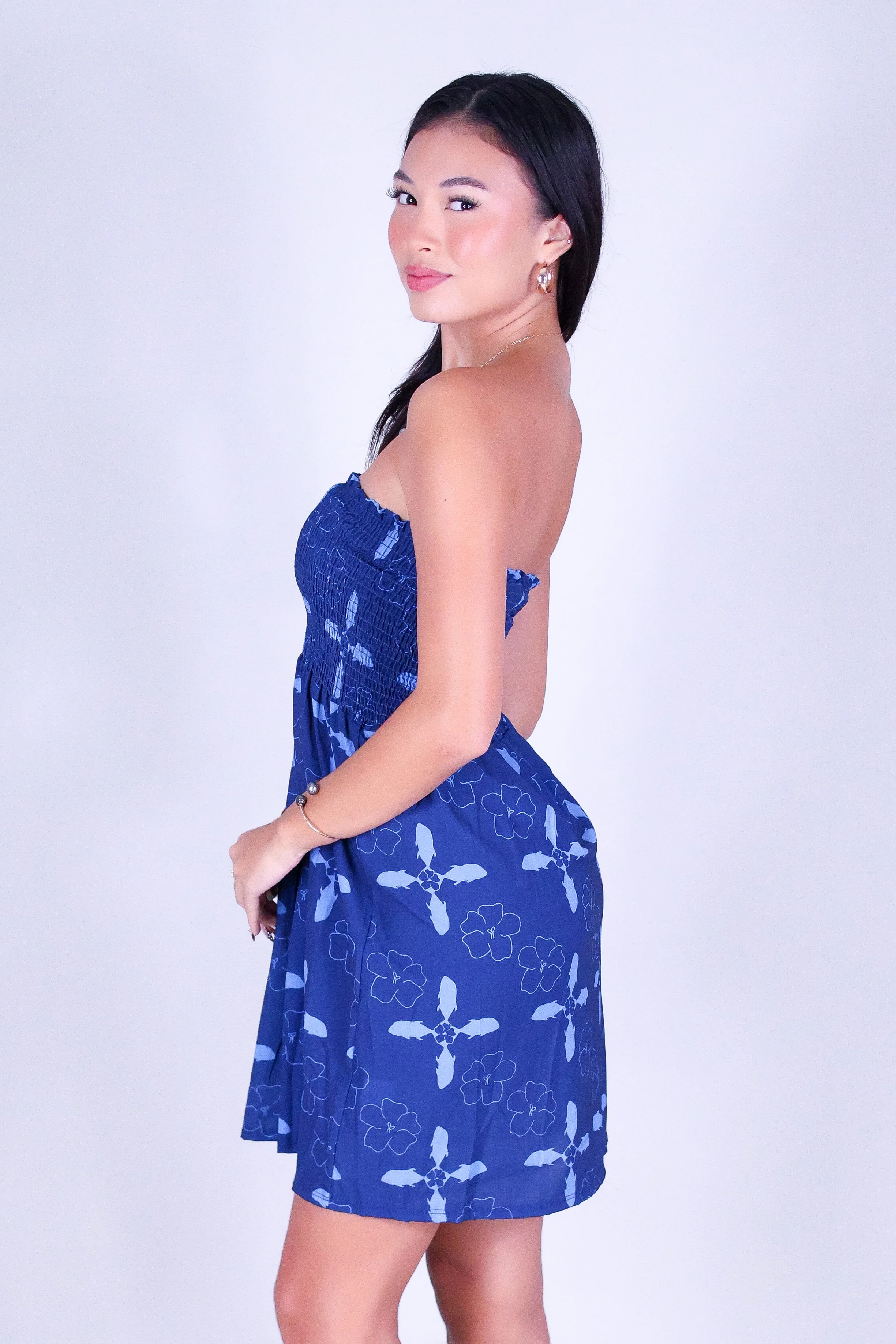 ULUA QUILT SMOCKED BABYDOLL DRESS - Image 3