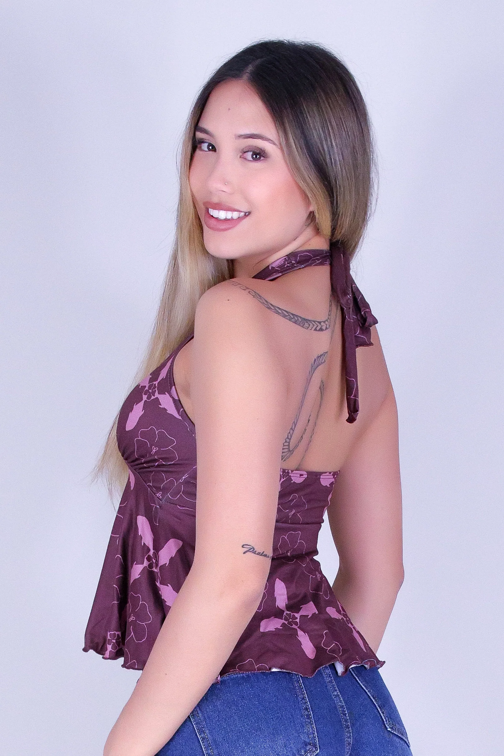 ULUA QUILT TIE HALTER TOP - Image 4