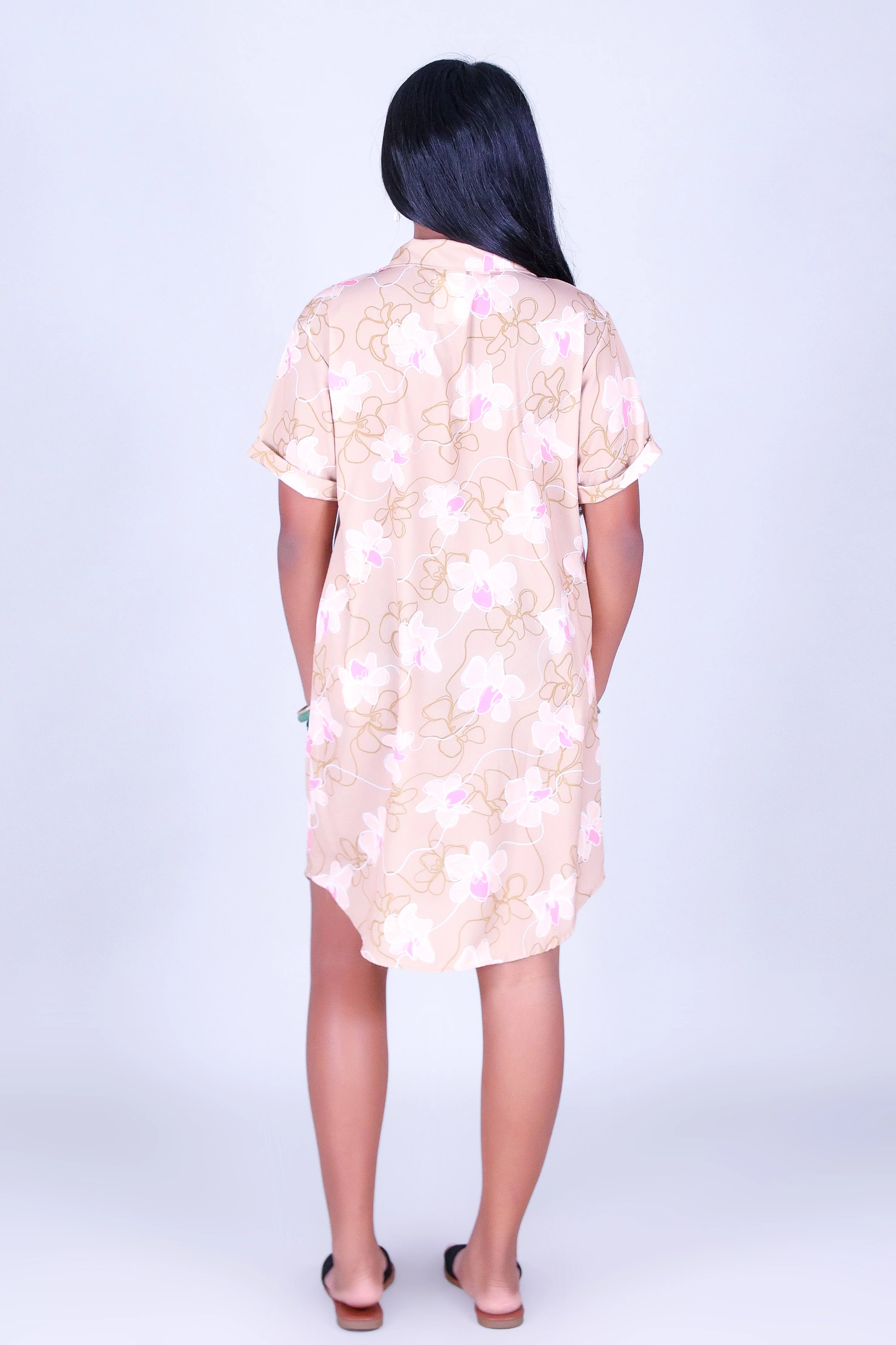 ORCHID LINE BUTTON DOWN DRESS | KIDS SIZE 2-16 - Image 3