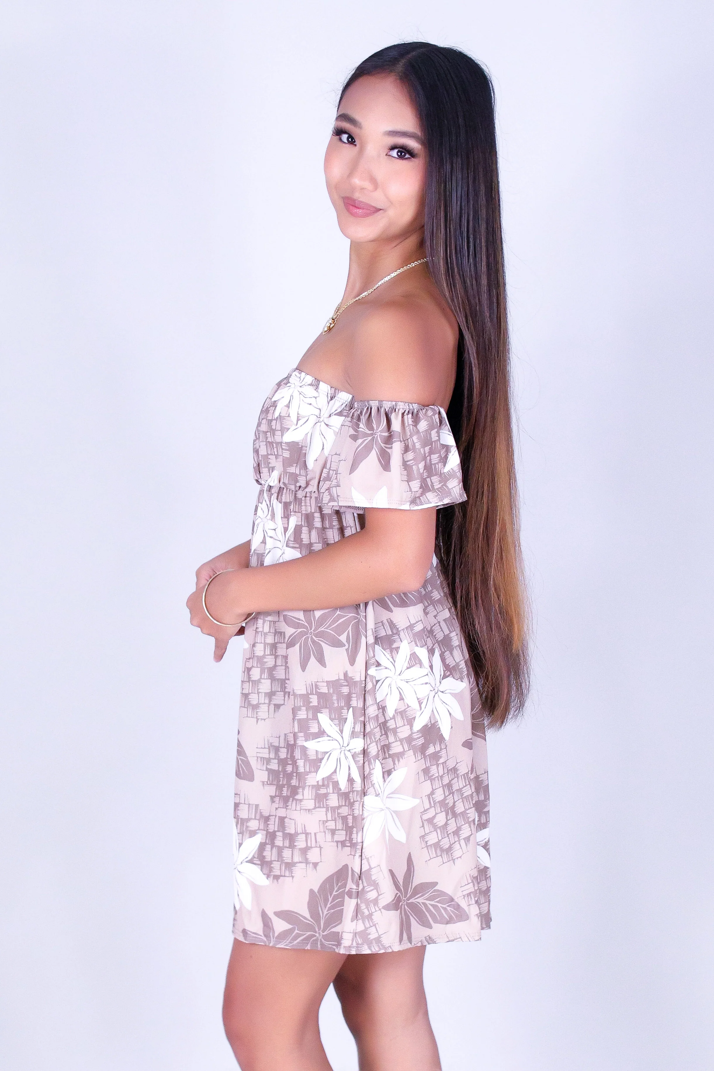 LAUHALA OFF-SHOULDER BABYDOLL DRESS - Image 3