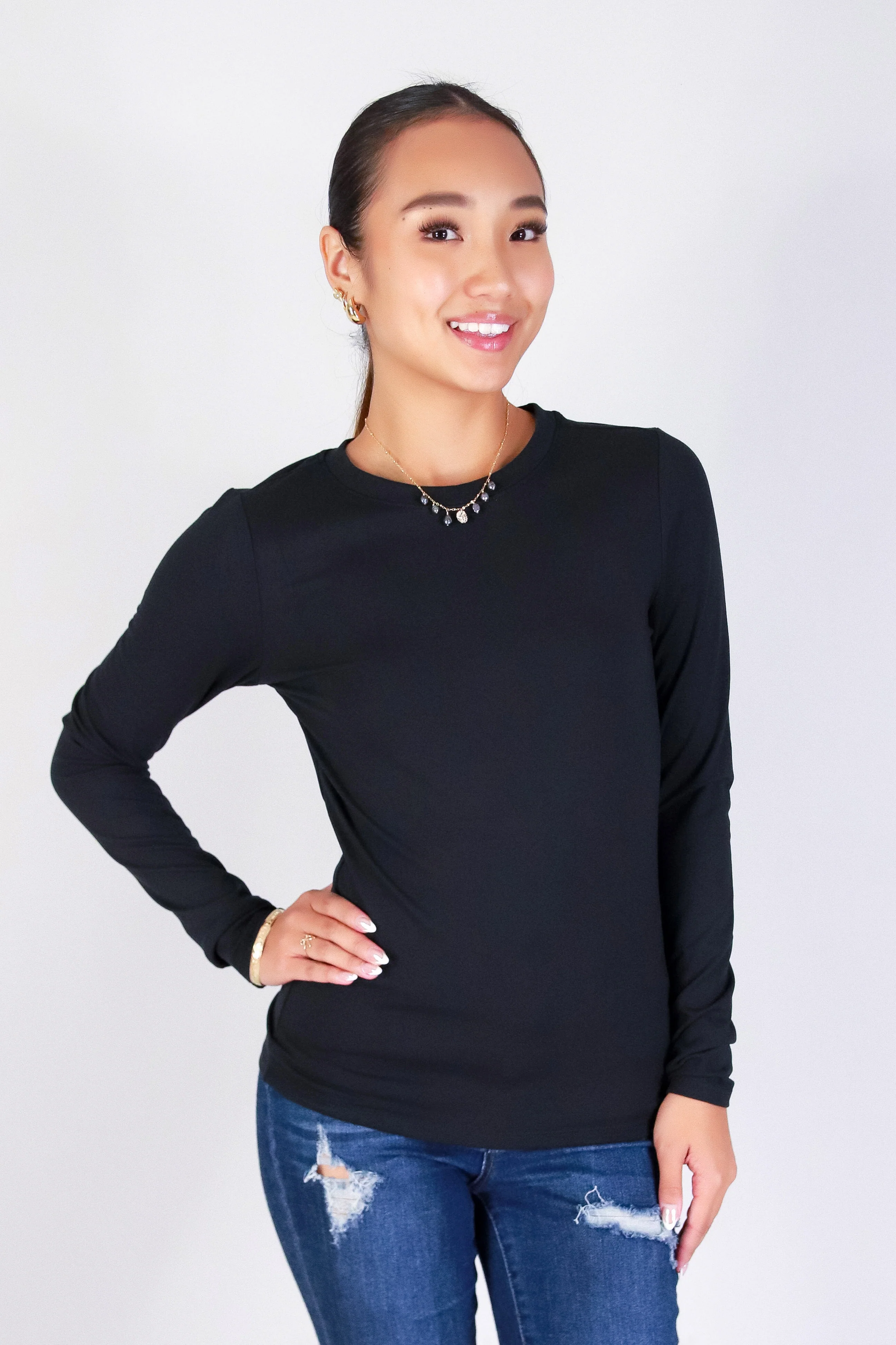 SOFT CHARM LONG SLEEVE TOP - Image 2