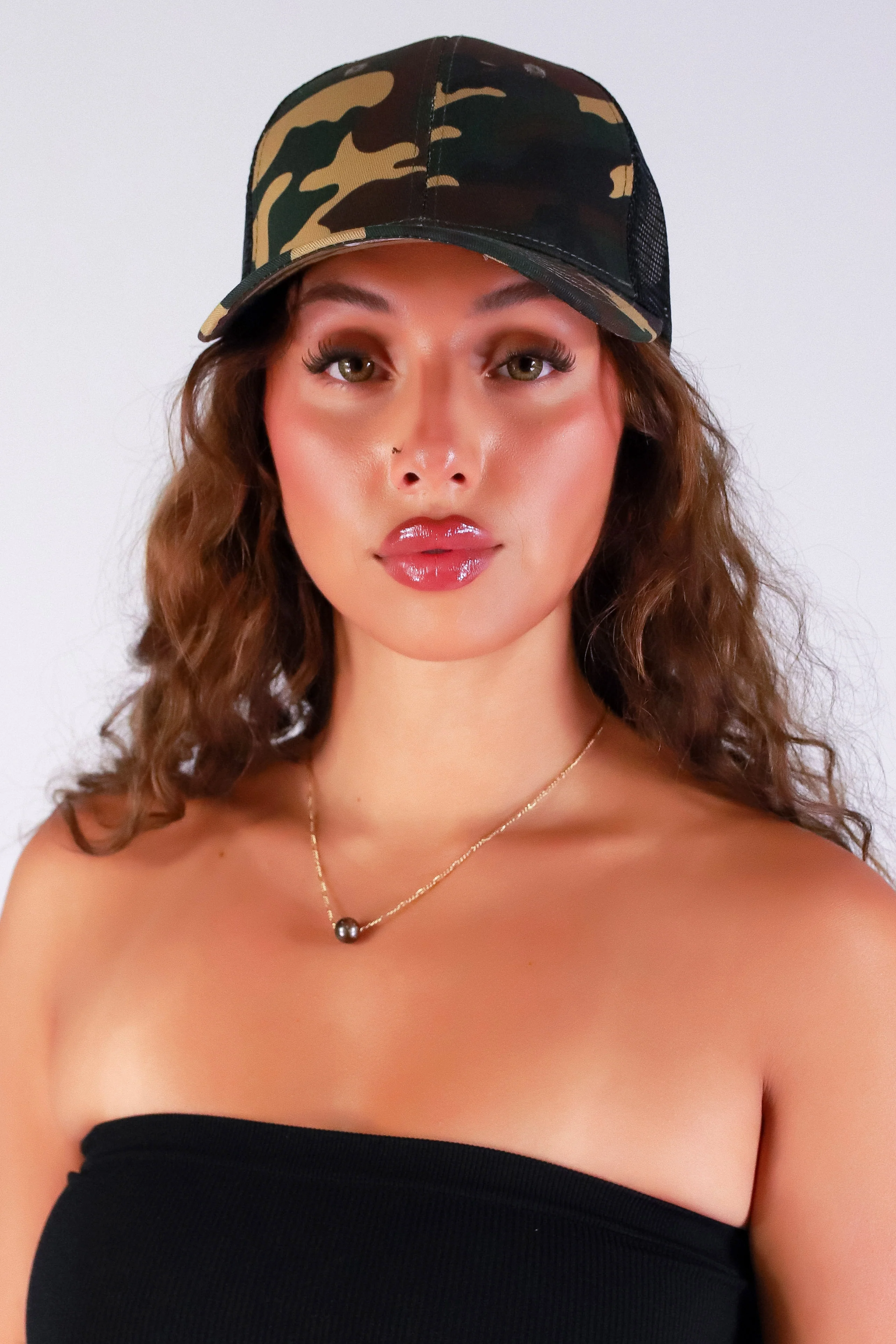 HUNTING CAMO TRUCKER HAT